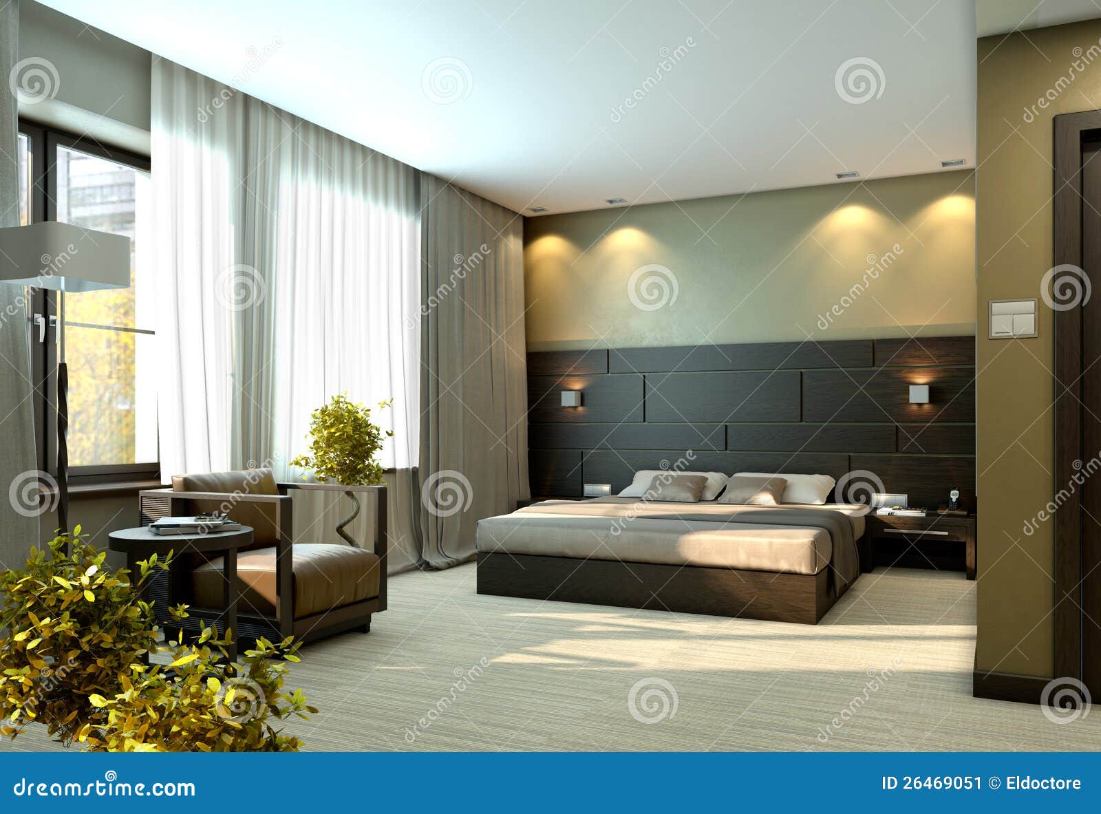modern luxury beige bedroom