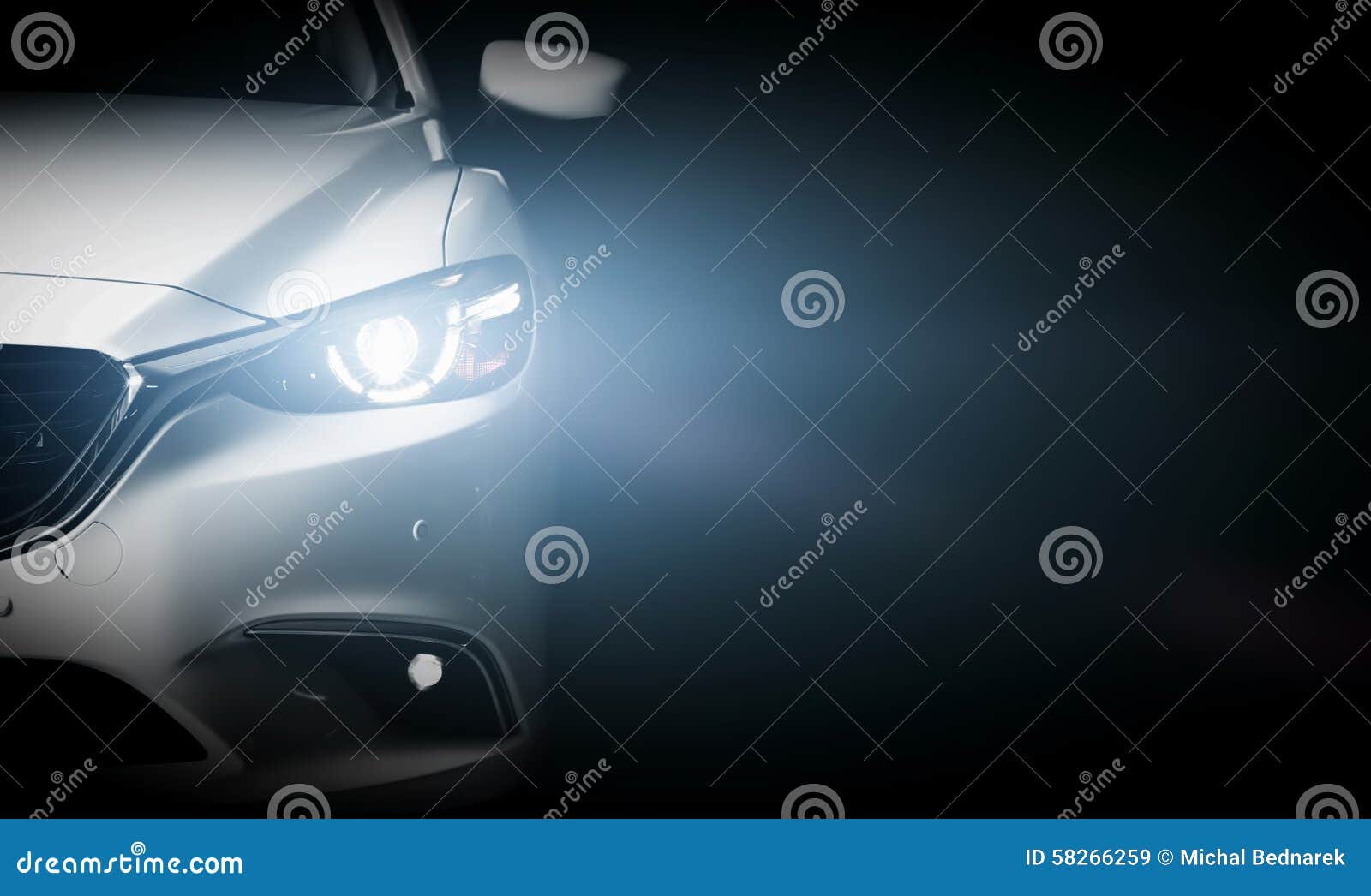 modern luxury car close-up banner background