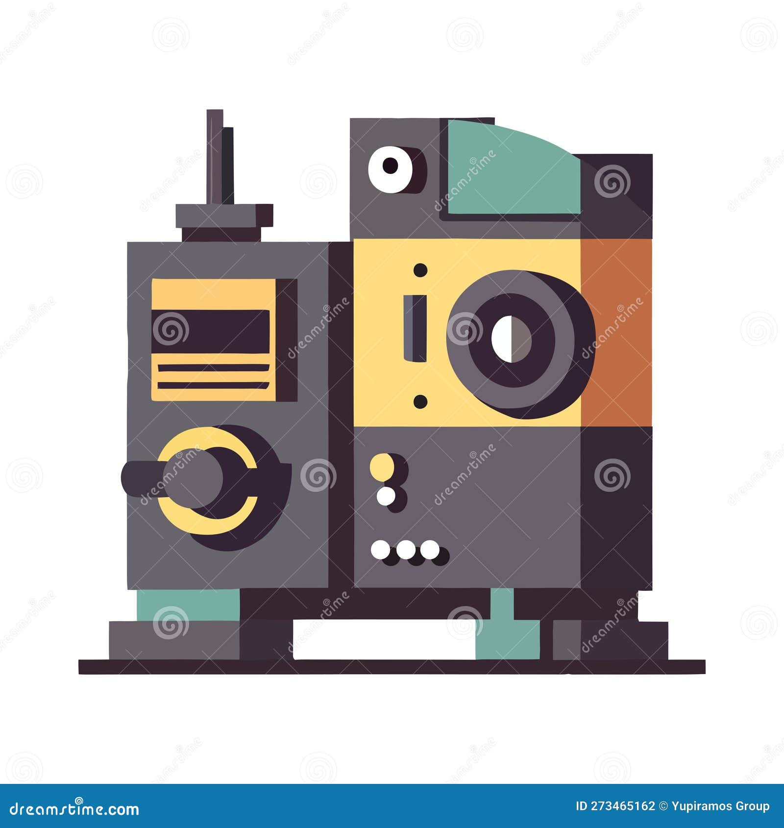 Modern Machine Industry Plant Stock Vector Illustration of machinery