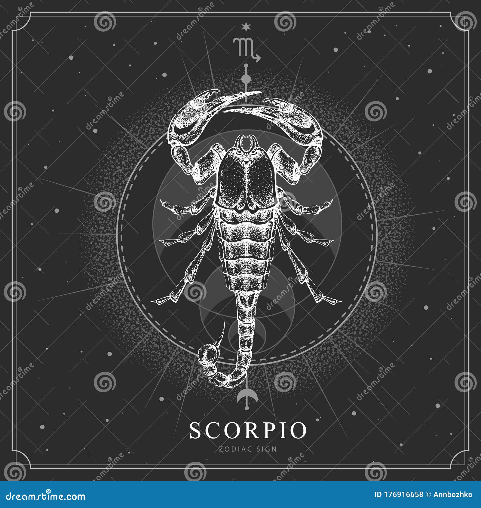 Scorpio, Realistic Drawing Royalty-Free Stock Photography ...
