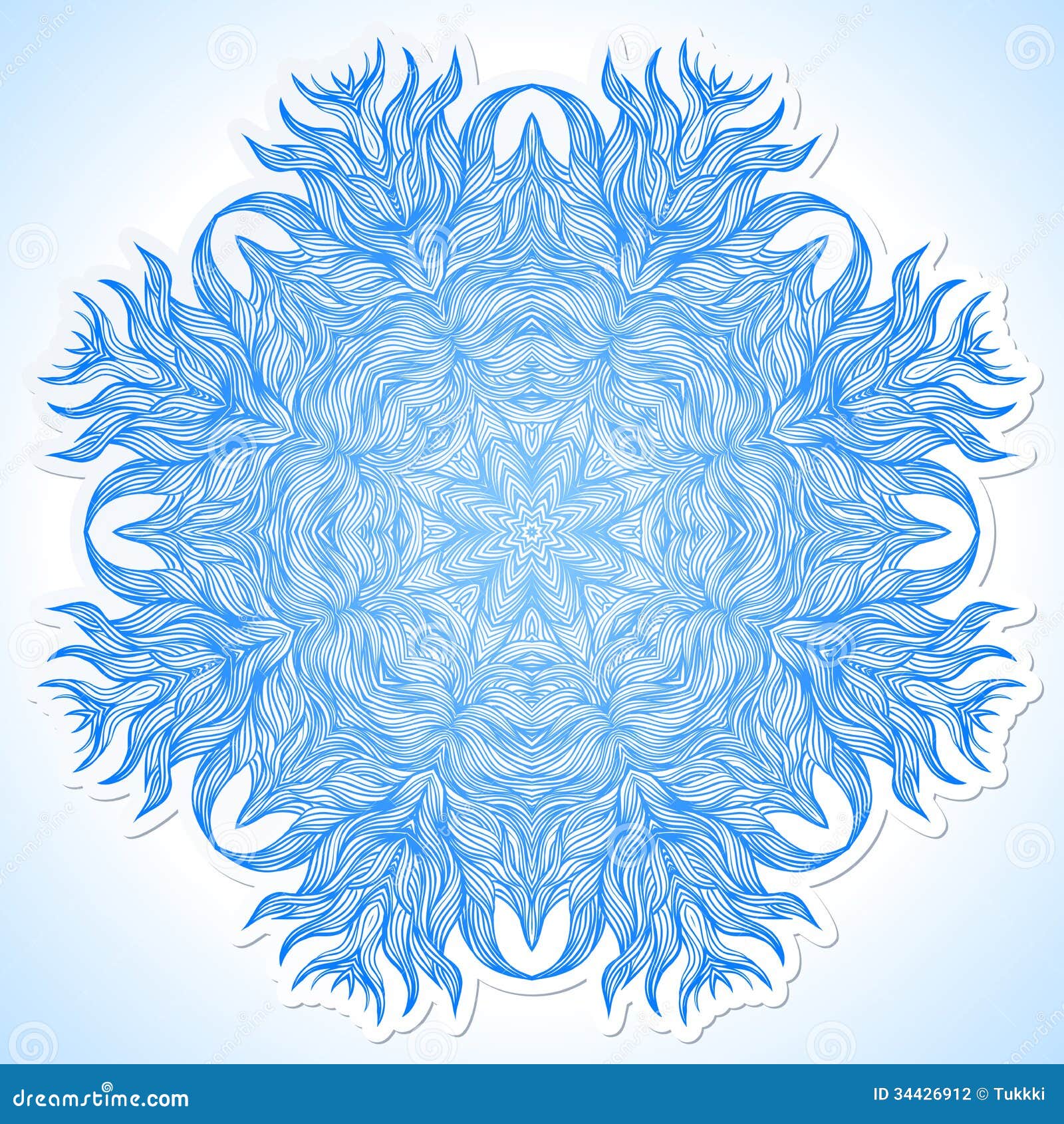 Modern Mandala Or Snowflake Design Stock Photography 