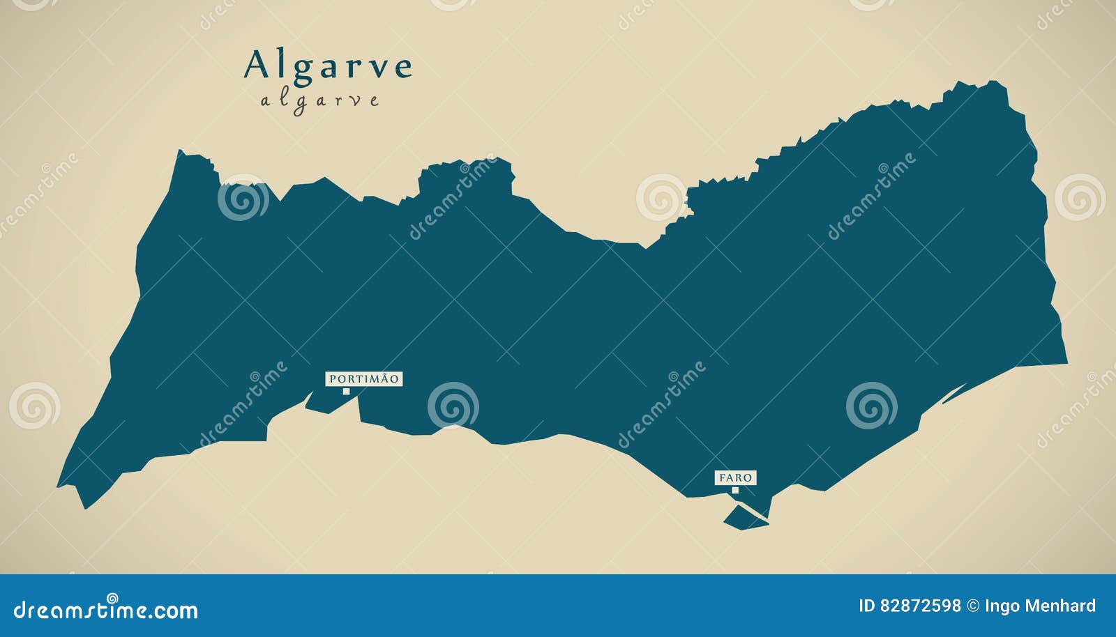 Algarve Portugal Map In Grey Royalty Free SVG, Cliparts, Vectors, and Stock  Illustration. Image 61612634.