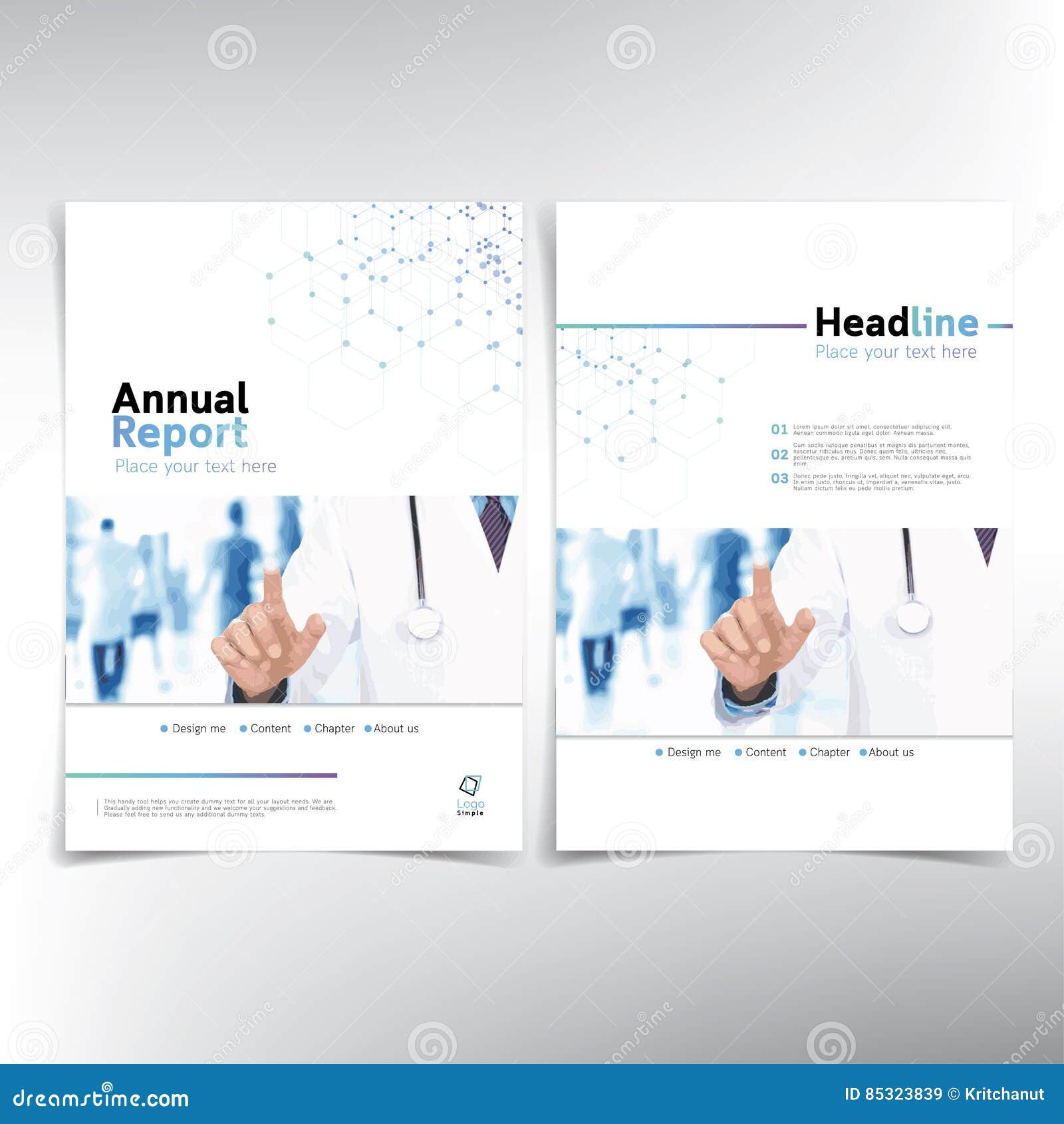 Modern Medical Annual Report Cover Stock Vector - Illustration of With Regard To Medical Report Template Free Downloads