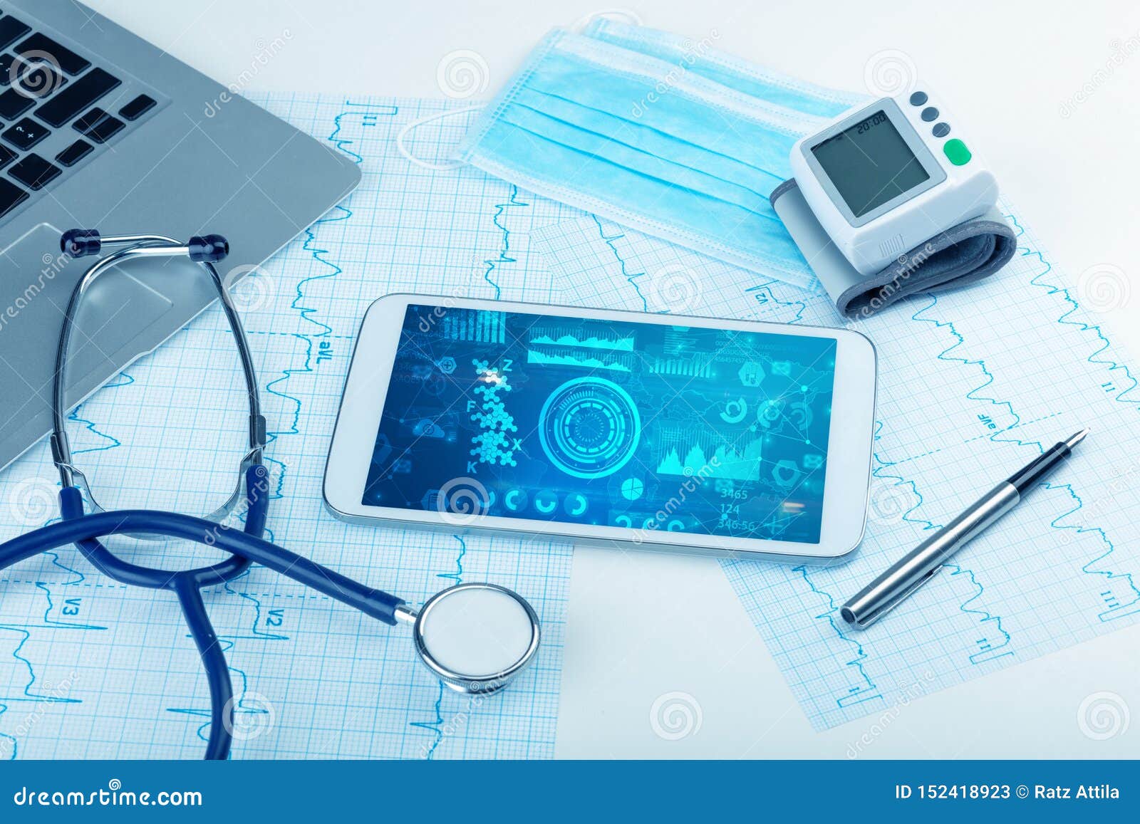 Modern Medical Technology System and Devices Stock Image Image of