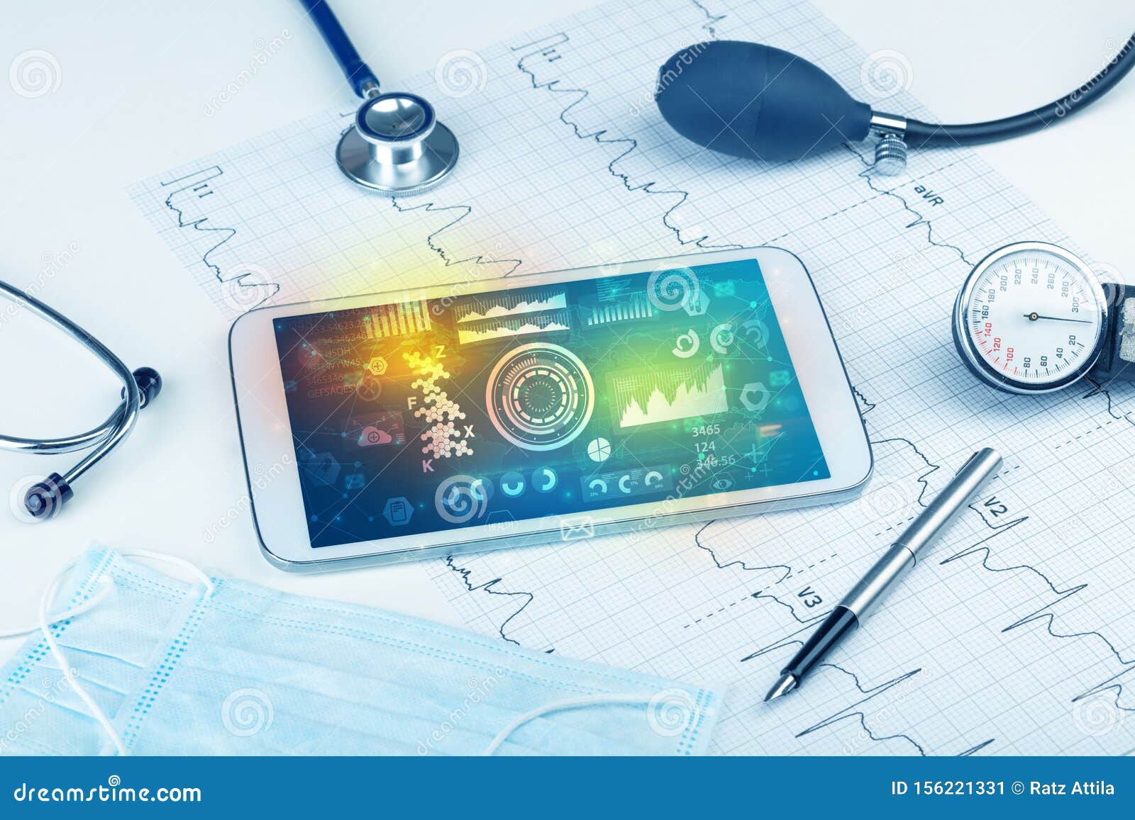 Modern Medical Technology System and Devices Stock Image Image of