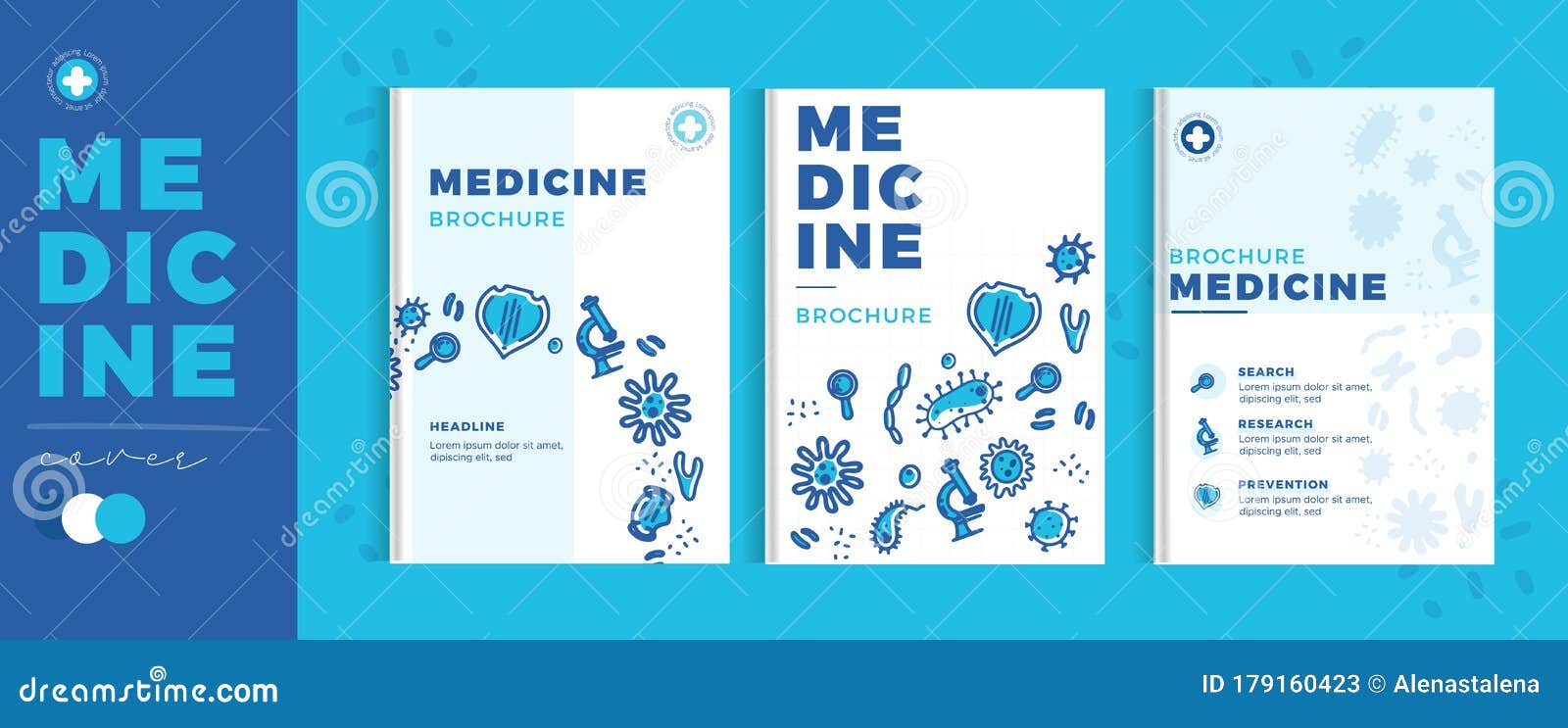 Modern Medicine Brochure Pharmacy Template, Flat Healthcare Cover Within Pharmacy Brochure Template Free