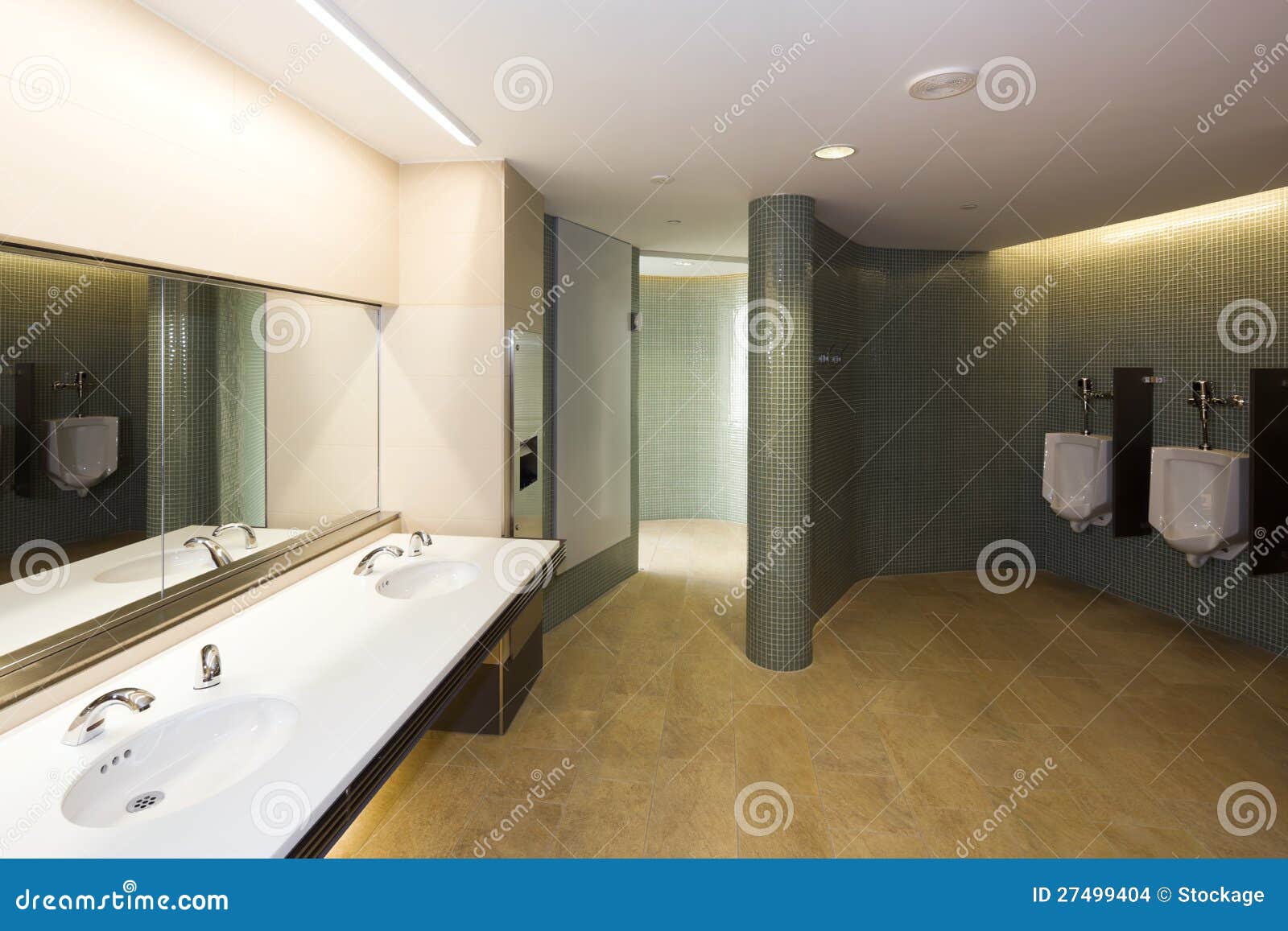 Modern men s room stock photo. Image of public, urinals 27499404