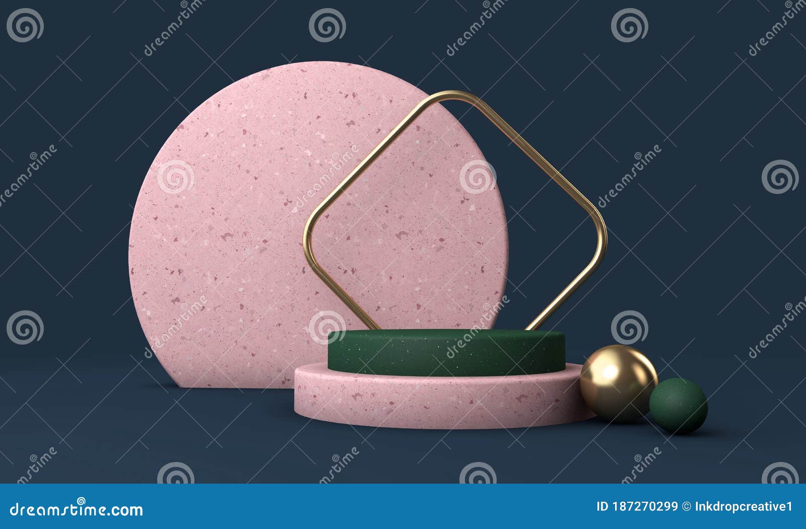 modern minimal empty podim stage mockup for product presentation. 3d rendering