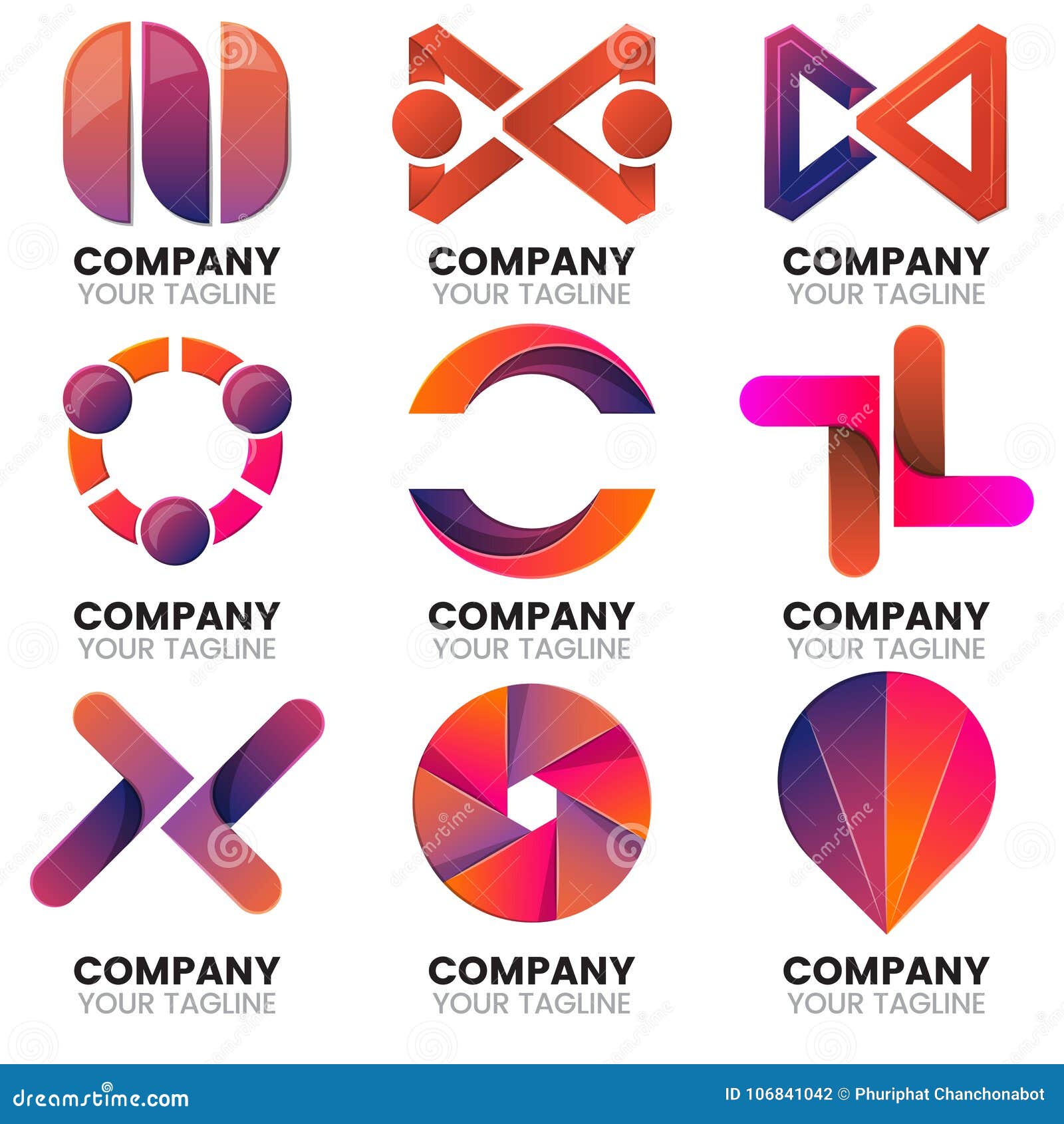 Modern Minimal Vector Logo for Banner Stock Vector - Illustration of ...