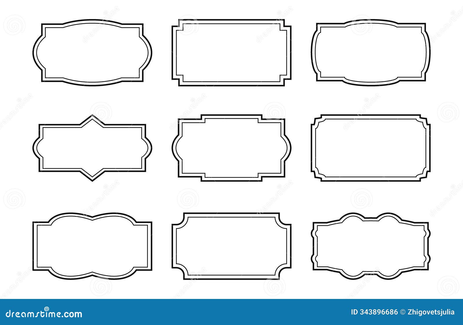 modern minimalist aesthetic line frames. outline arch geometric forms.