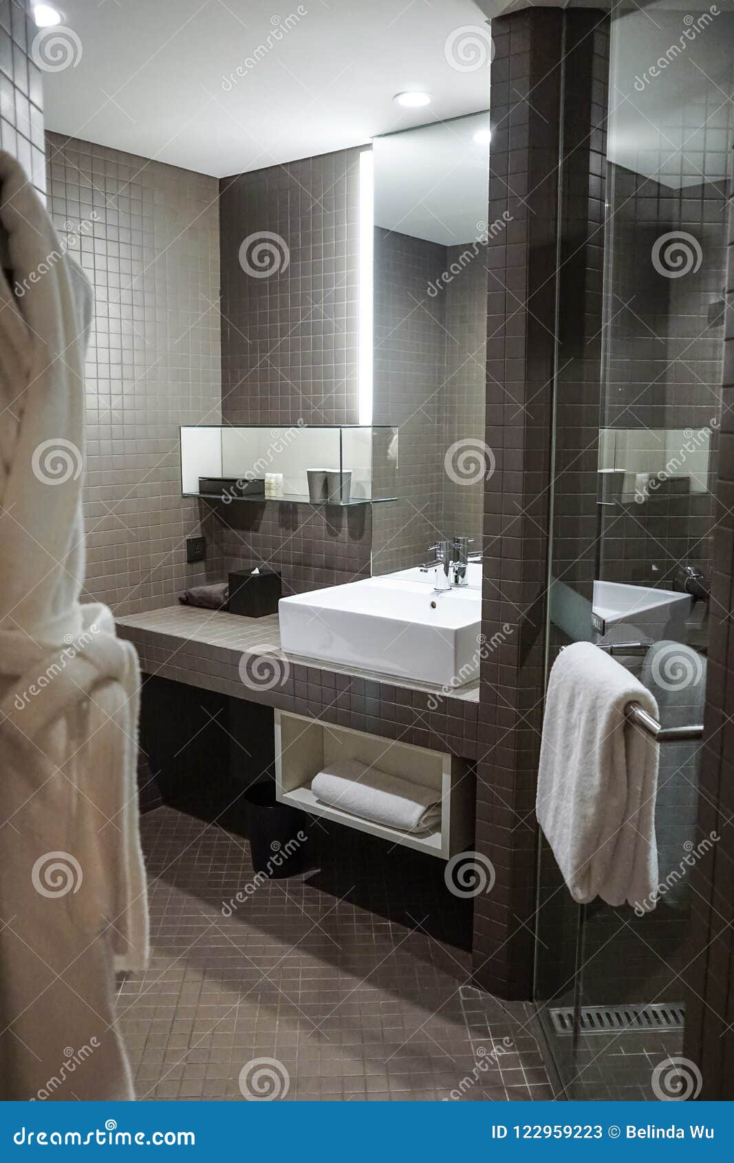 Modern Minimalist Bathroom Stock Image Image Of Clean 122959223