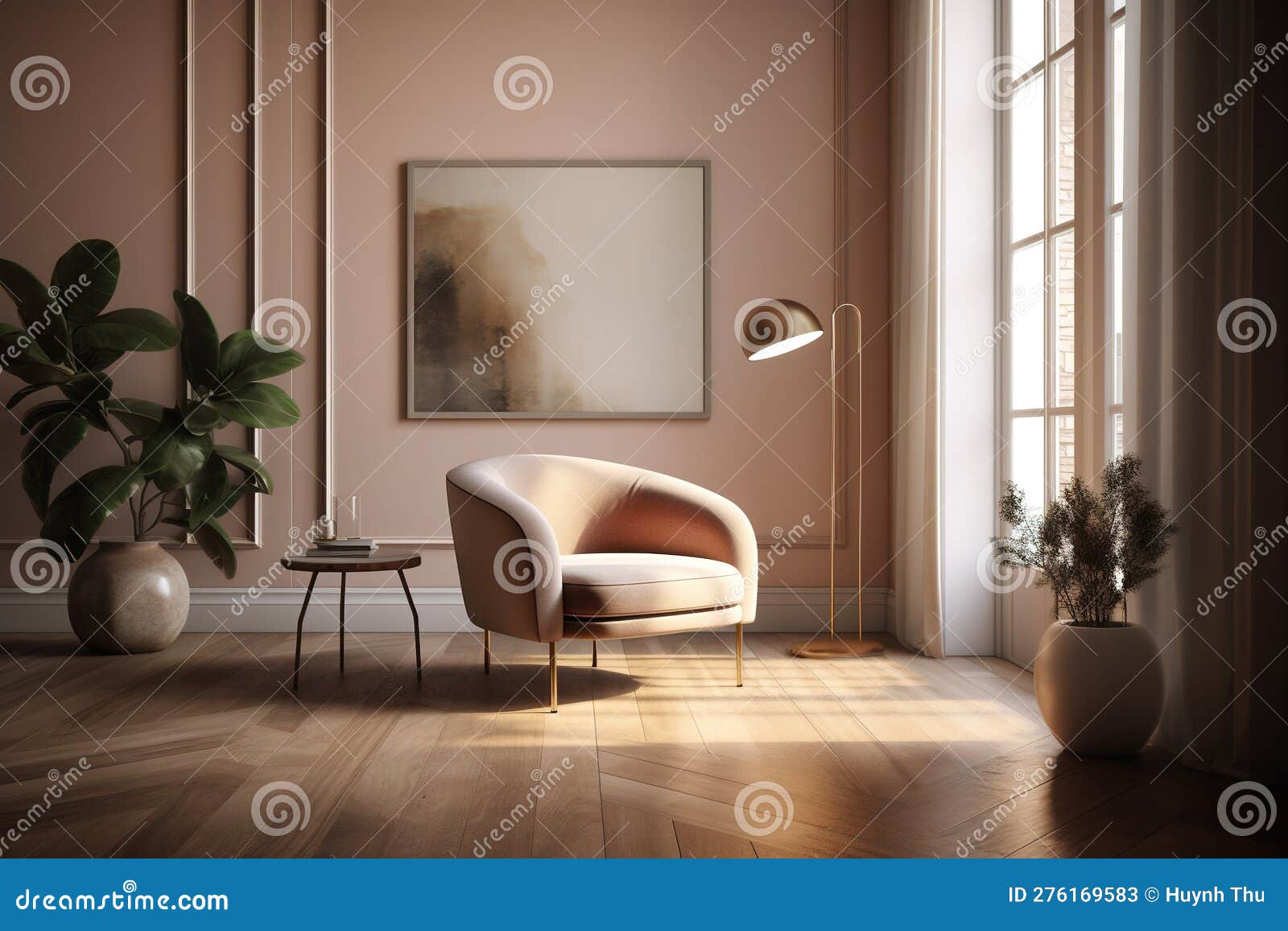 a modern and minimalist room with a tarsila do amaral armchair as the focal poin