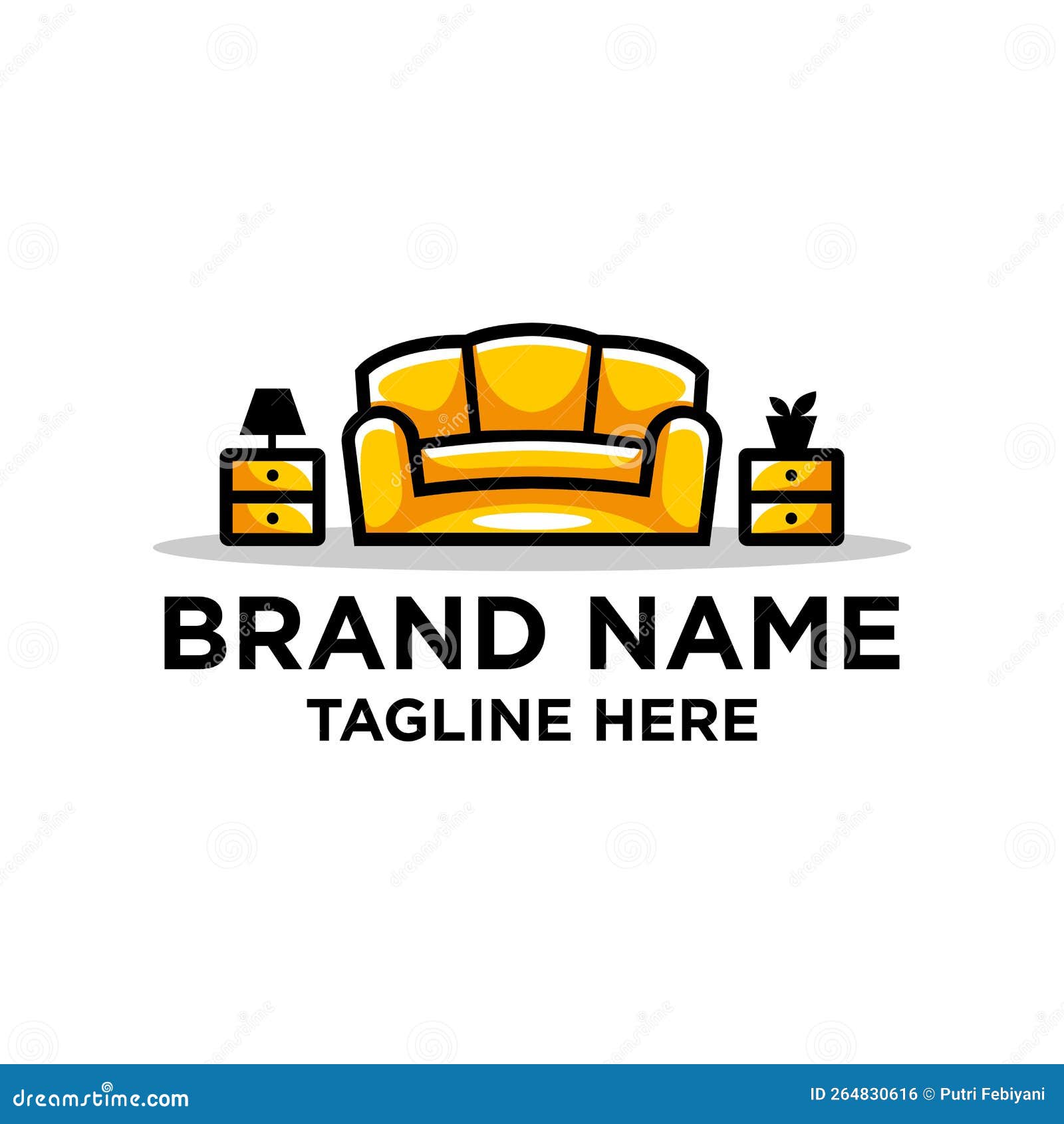 Sofa Logo Design stock vector. Illustration of document 264830616