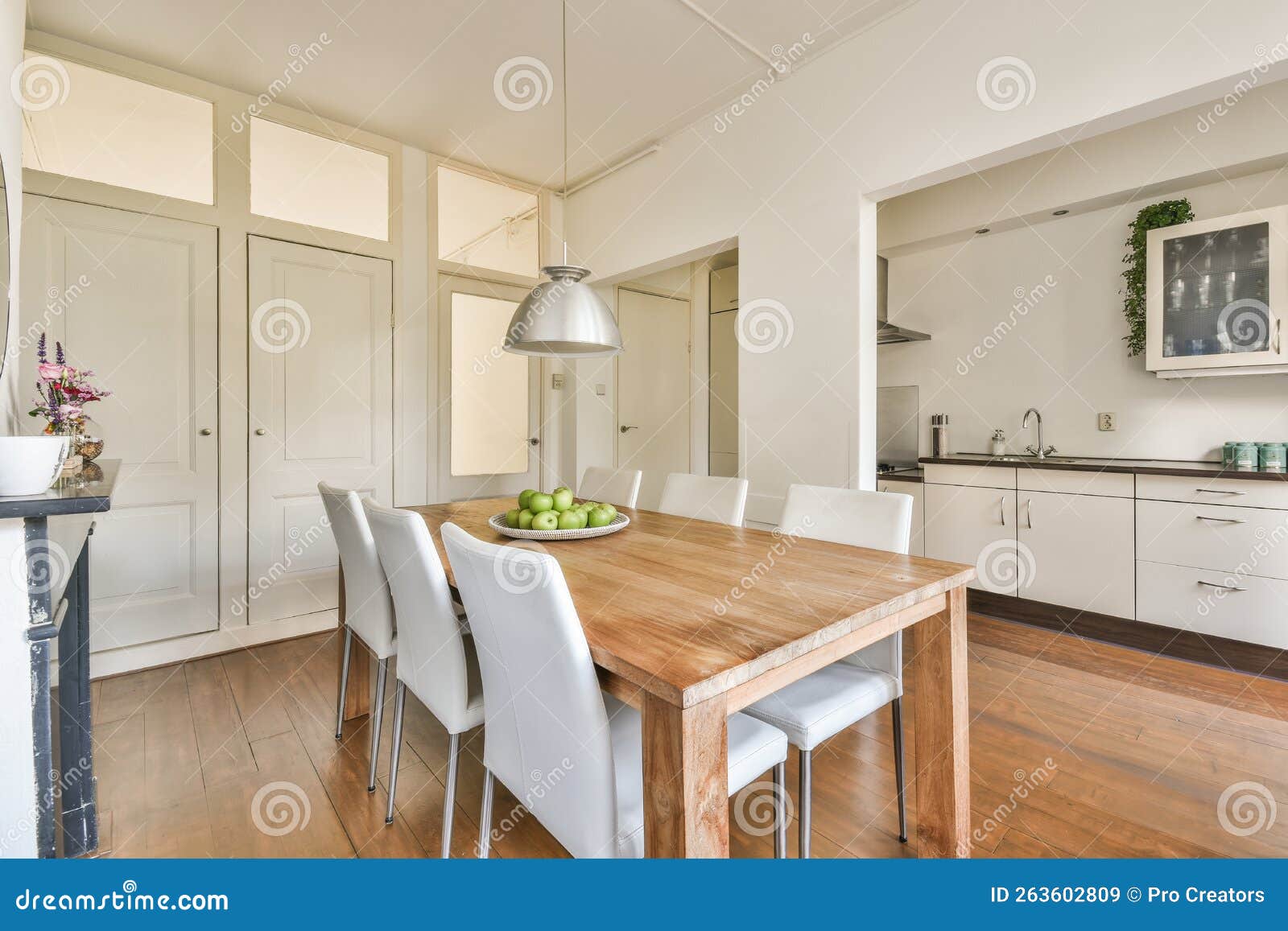 Cozy Dining Room Near Kitchen Stock Image Image of zone, simple