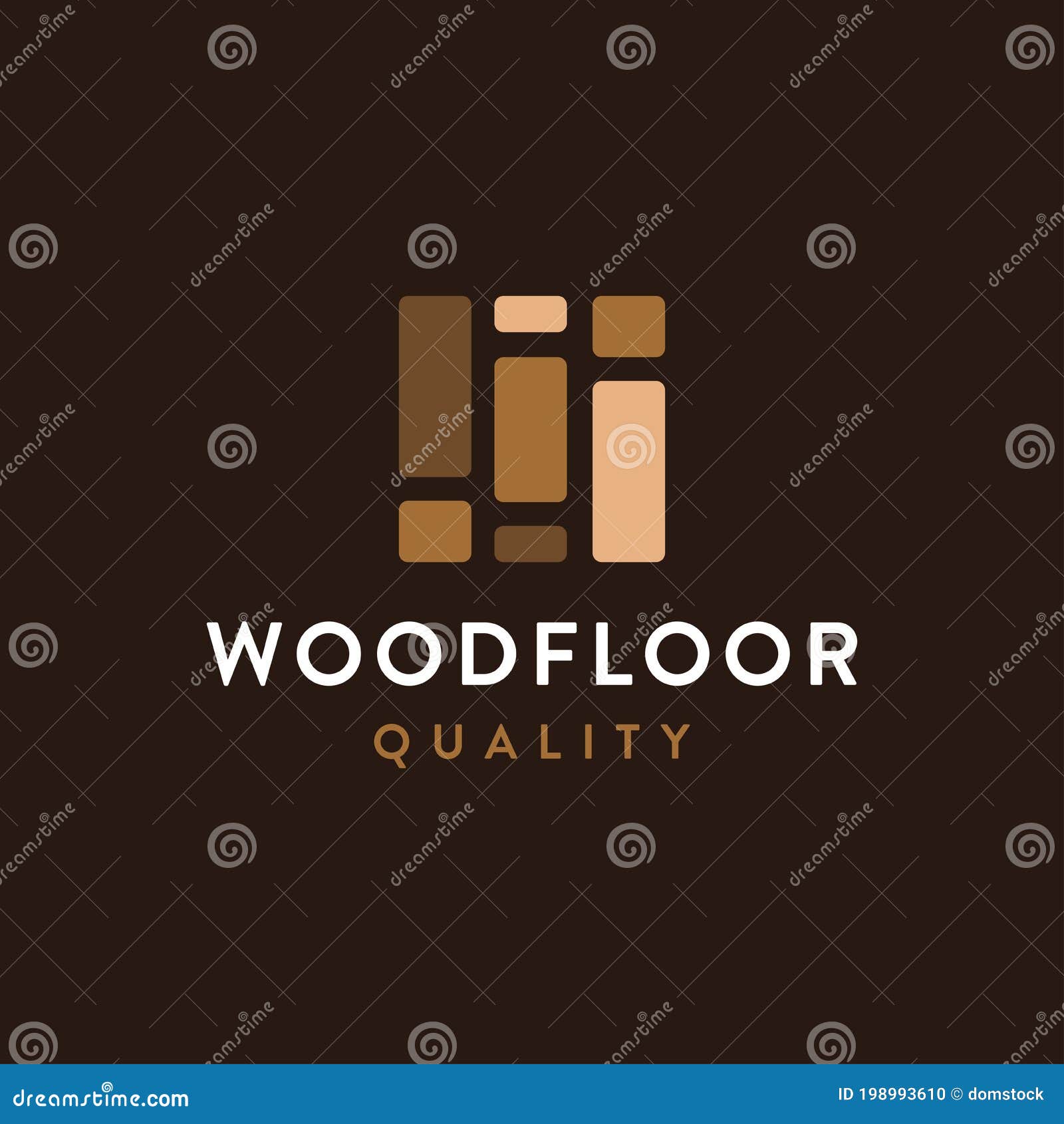 Modern Minimalist Wood Flooring Logo Stock Vector Illustration of