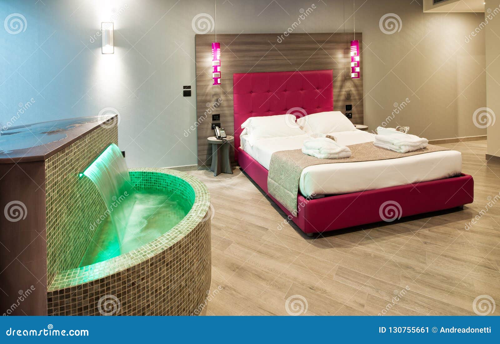 Modern Motel Bedroom In A Luxury Suite Stock Image Image