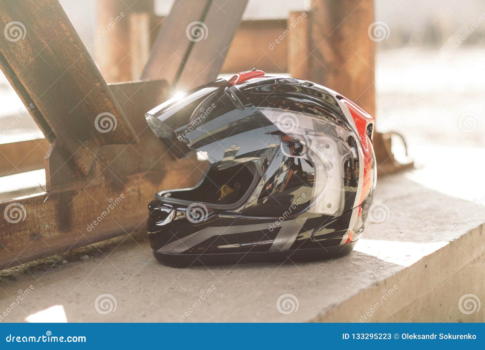 Modern motorcycle helmet stock image. Image of handsome - 133295223