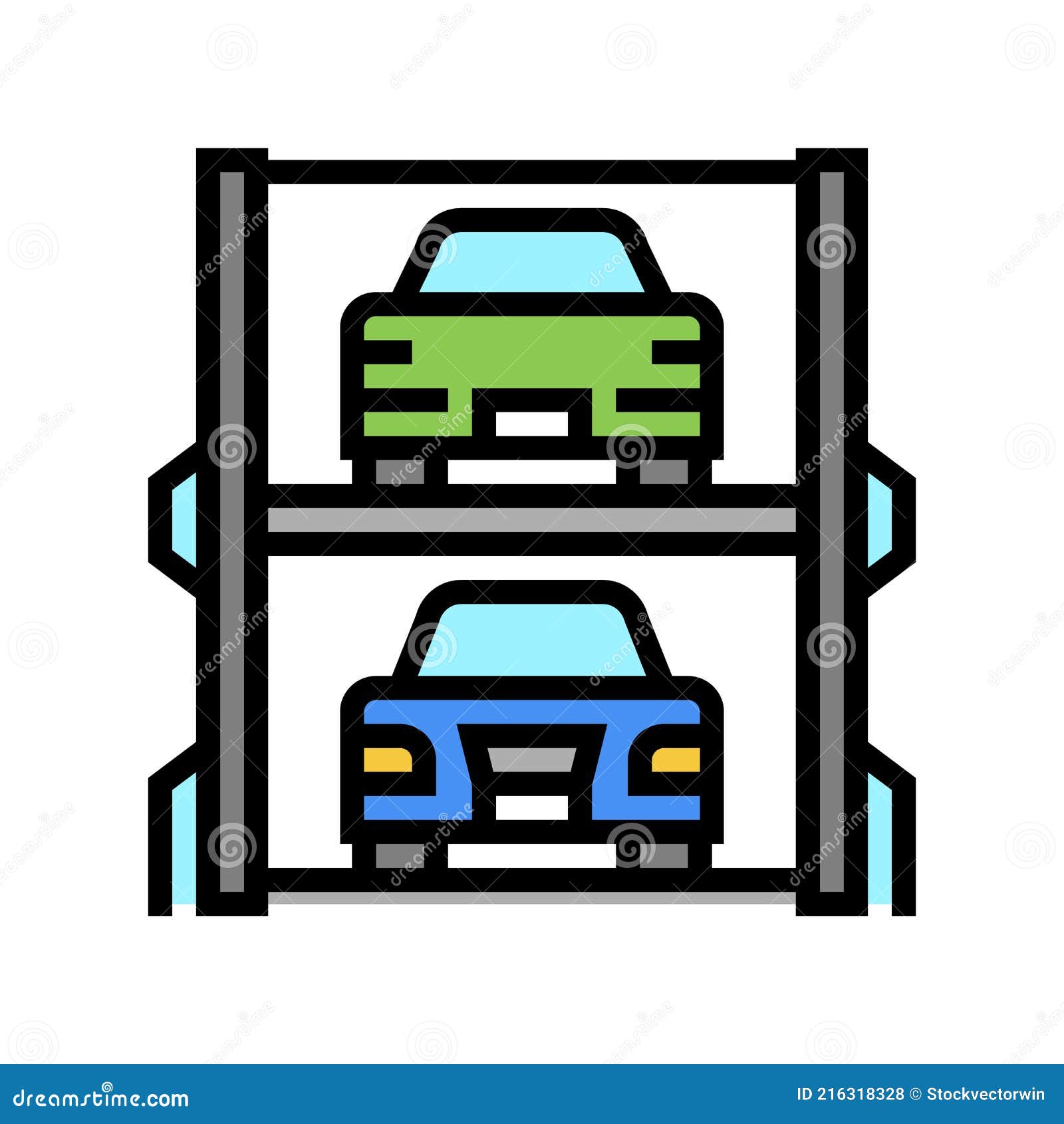 Multiple car icon. Car park symbol isolated