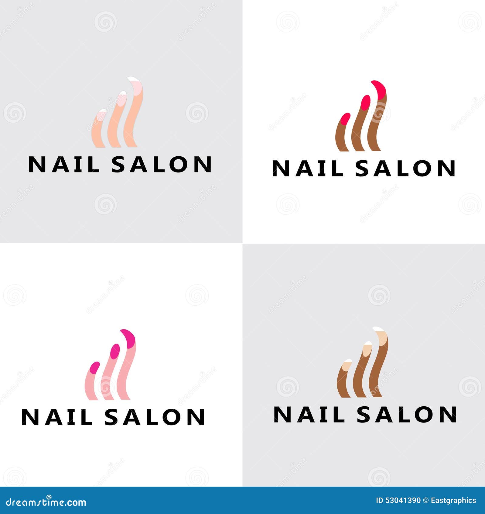 Modern Nail Salon Logo Stock Vector Illustration Of Flat 53041390