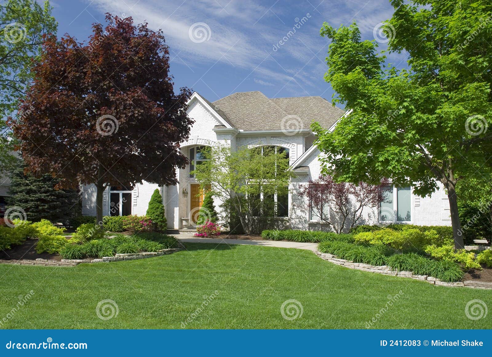 Modern New Home stock image. Image of house, suburban 2412083