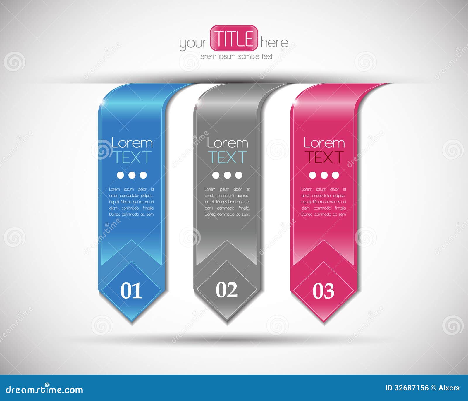 Modern Number Banners Design Template. Stock Vector - Illustration of