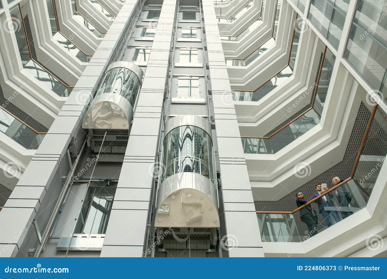 Modern Office Building with Elevators Stock Image Image of staircase