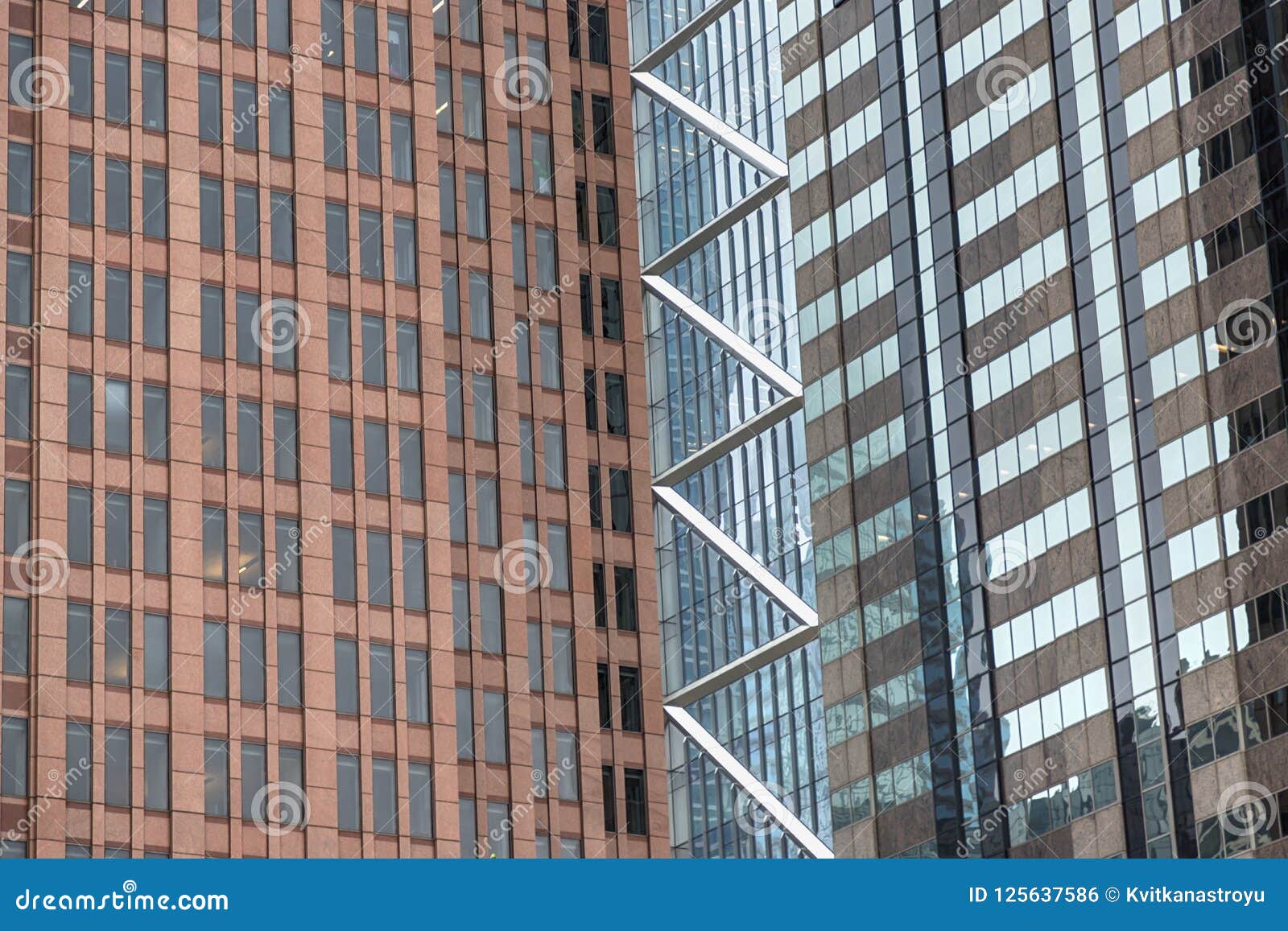 facade of modern office buildings. details of the modern skyscraper. philadelphia, pennsylvania, usa