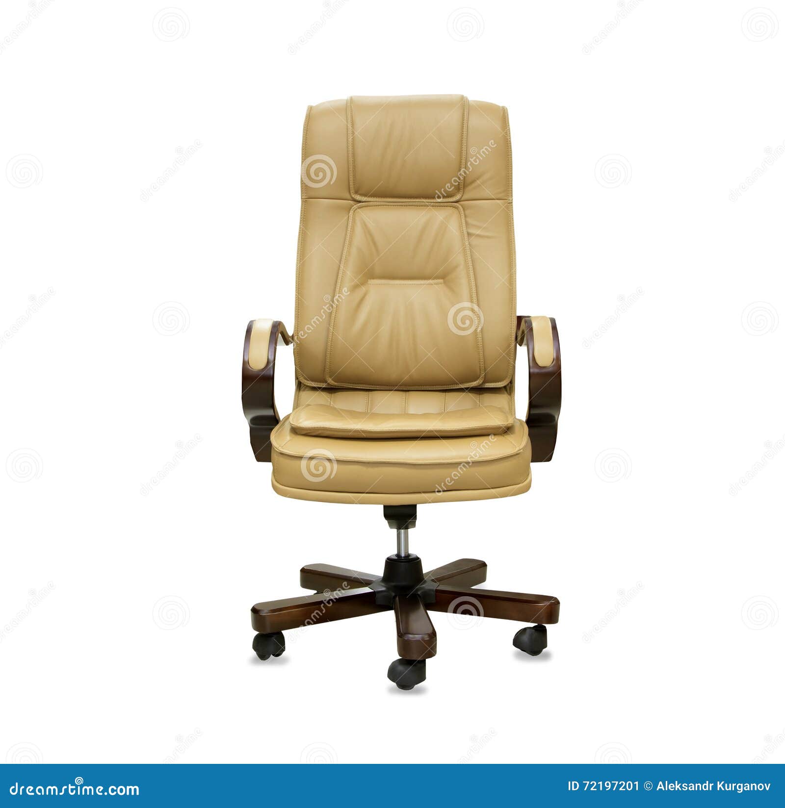Modern Office Chair from Beige Leather. Stock Image Image of chair