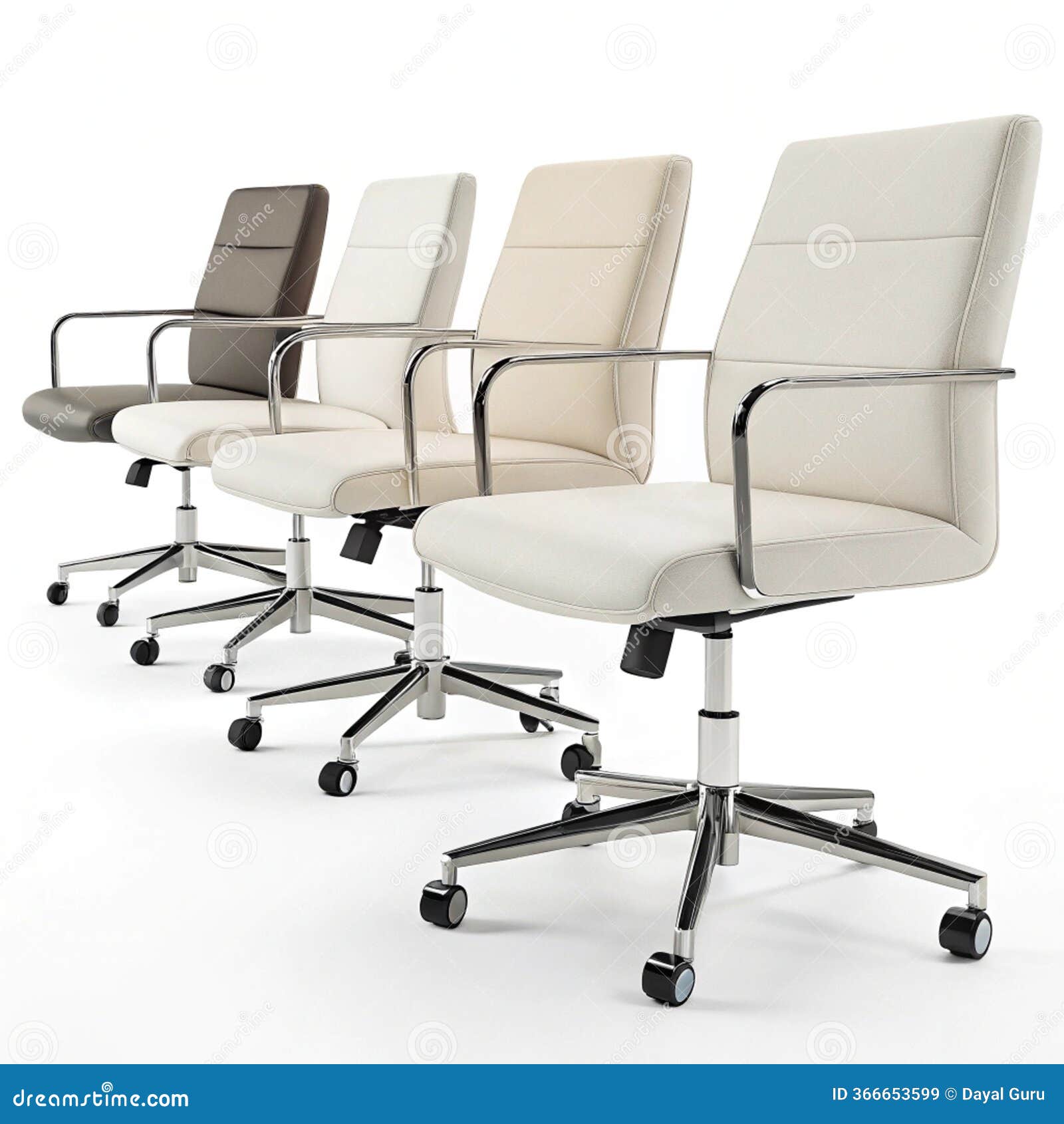 modern office chairs row