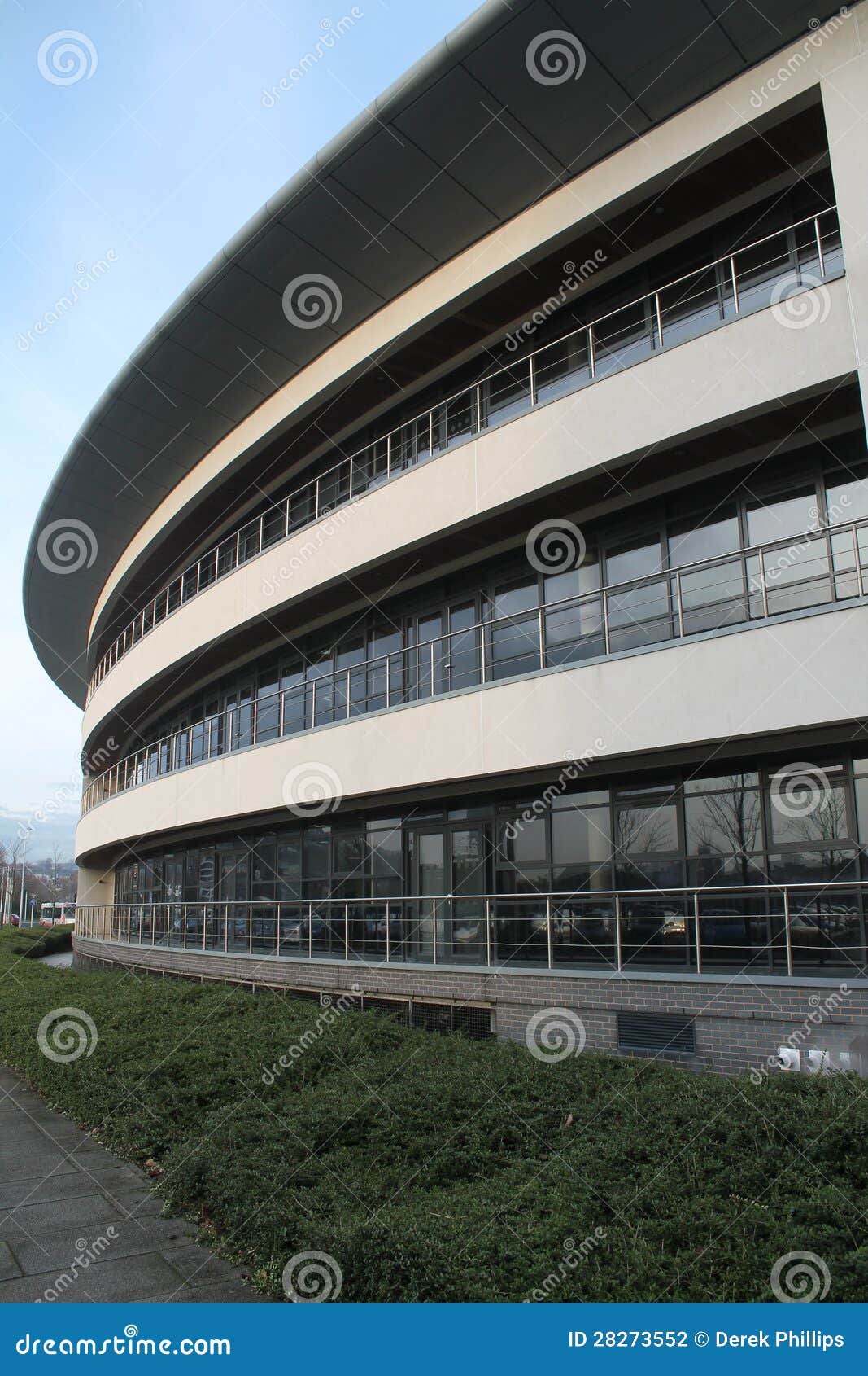 Modern Offices in Swansea, Wales Stock Photo Image of window, blue