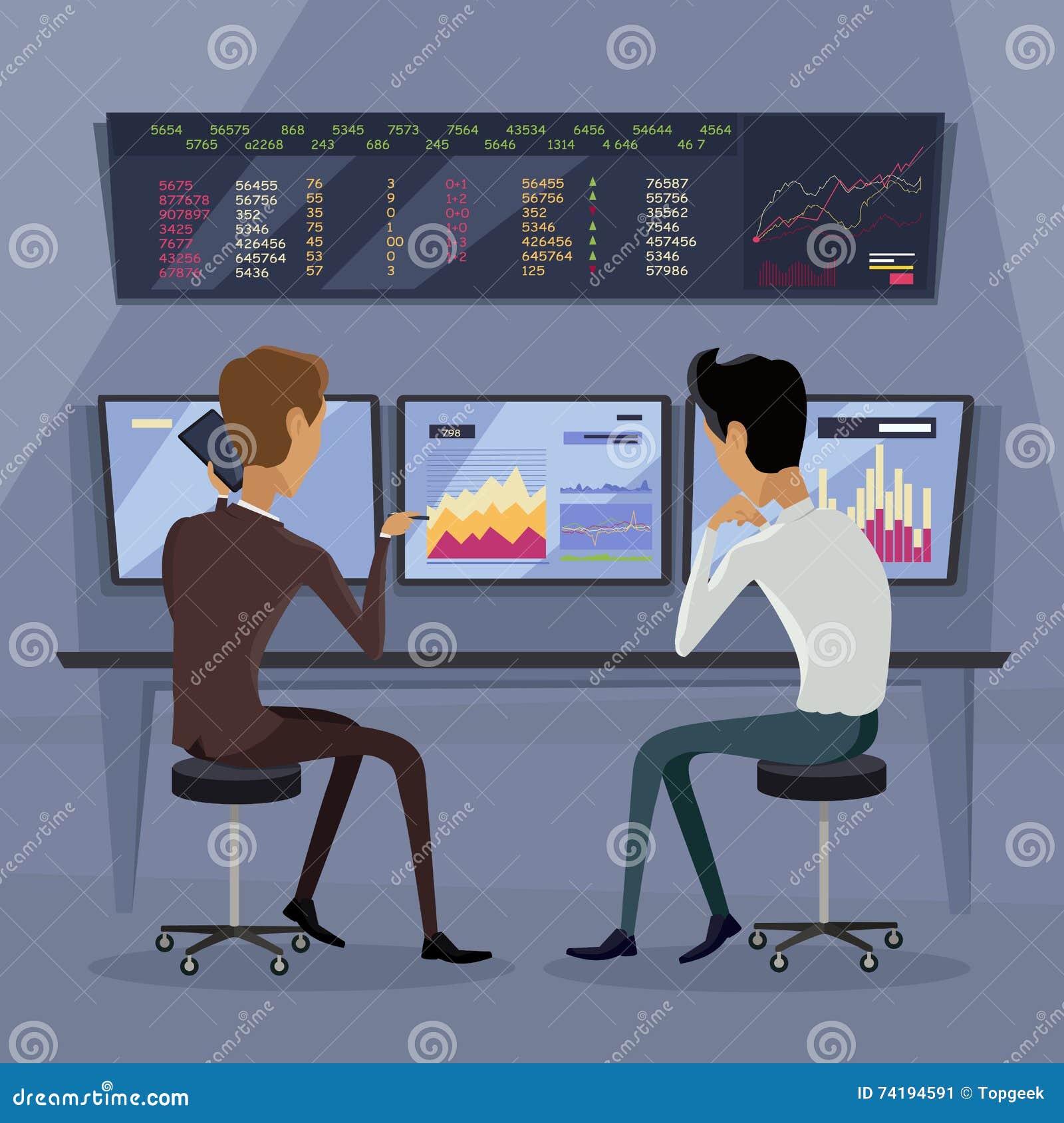 Modern Online Trading Technology Illustration. Stock ...