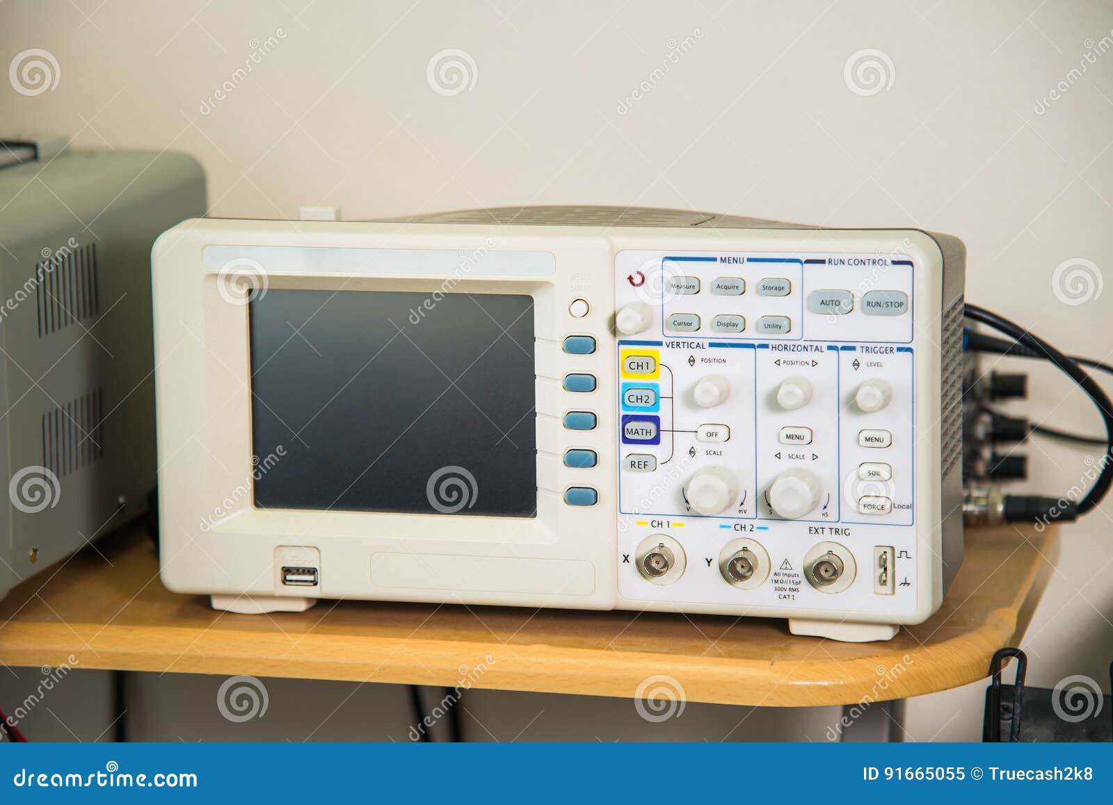 Modern Oscilloscope in Repair Service, Technical Equipment, Blank