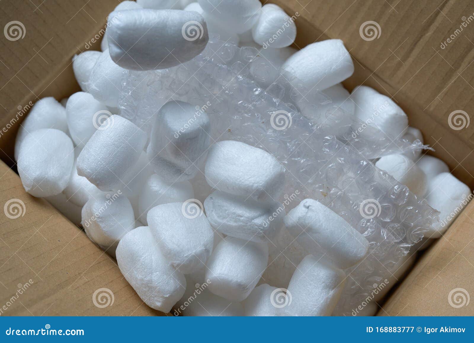 Modern Packaging Materials are Bubble Wrap and Pieces of Foam Filling