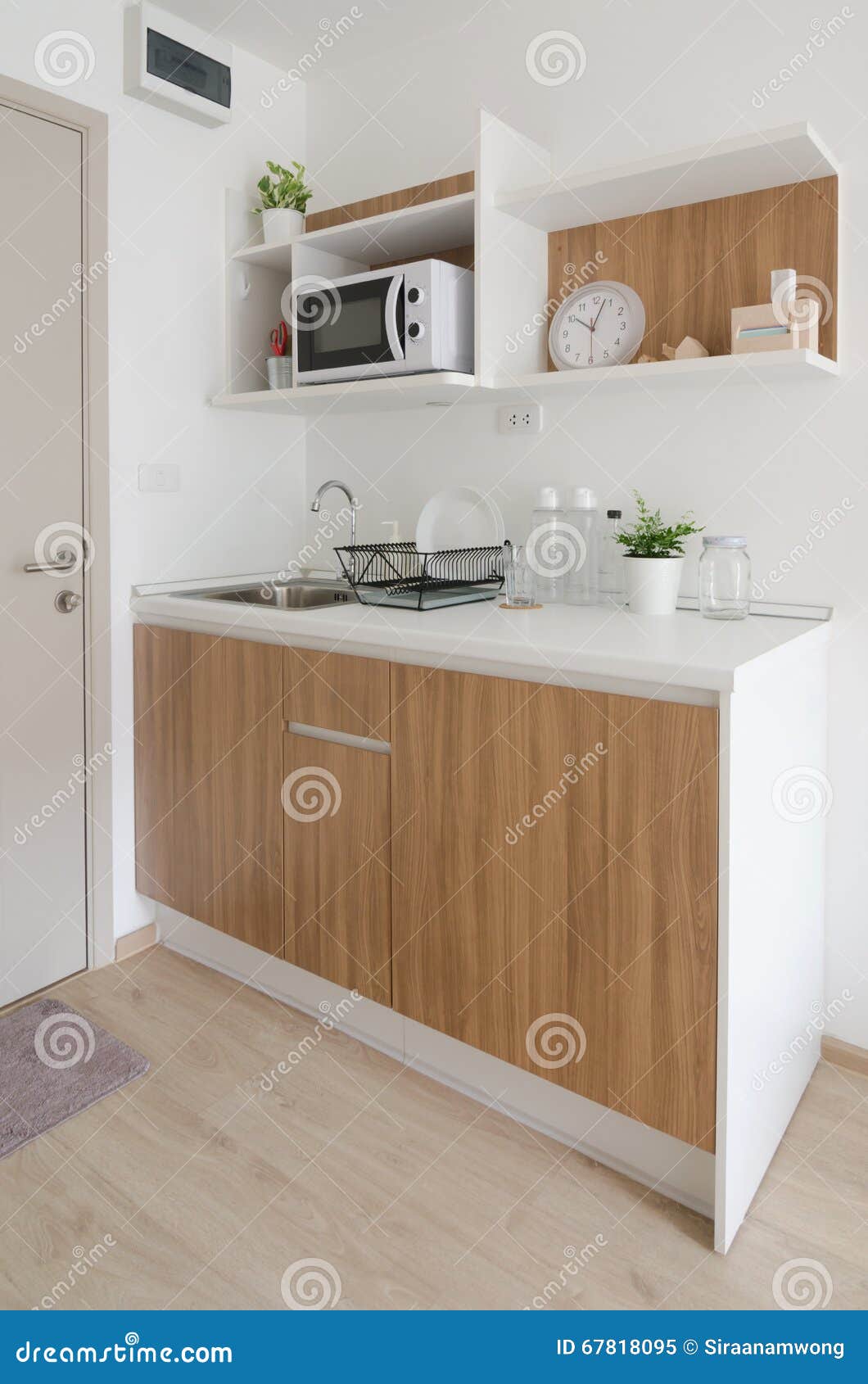 Modern pantry in apartment stock image. Image of furniture 67818095