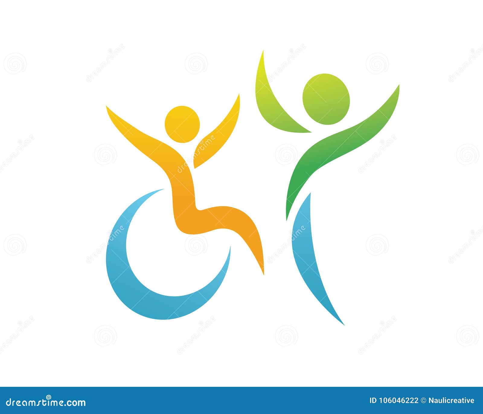 modern passionate disability people support logo