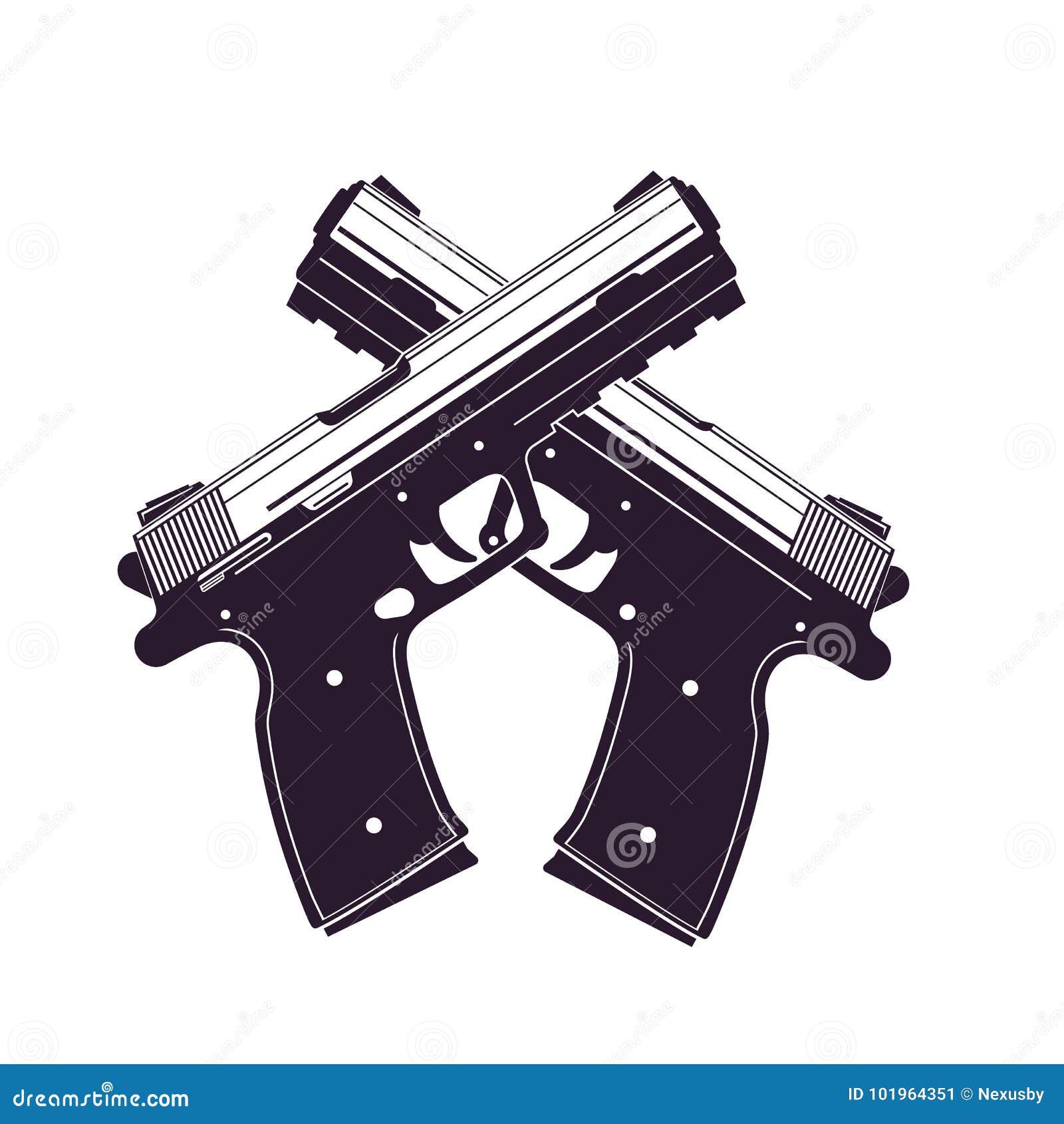 Modern Pistols Two Crossed Handguns Stock Vector Illustration Of Anger Classic Modern Pistols Two Crossed Handguns Stock Vector Illustration Of Anger Classic
