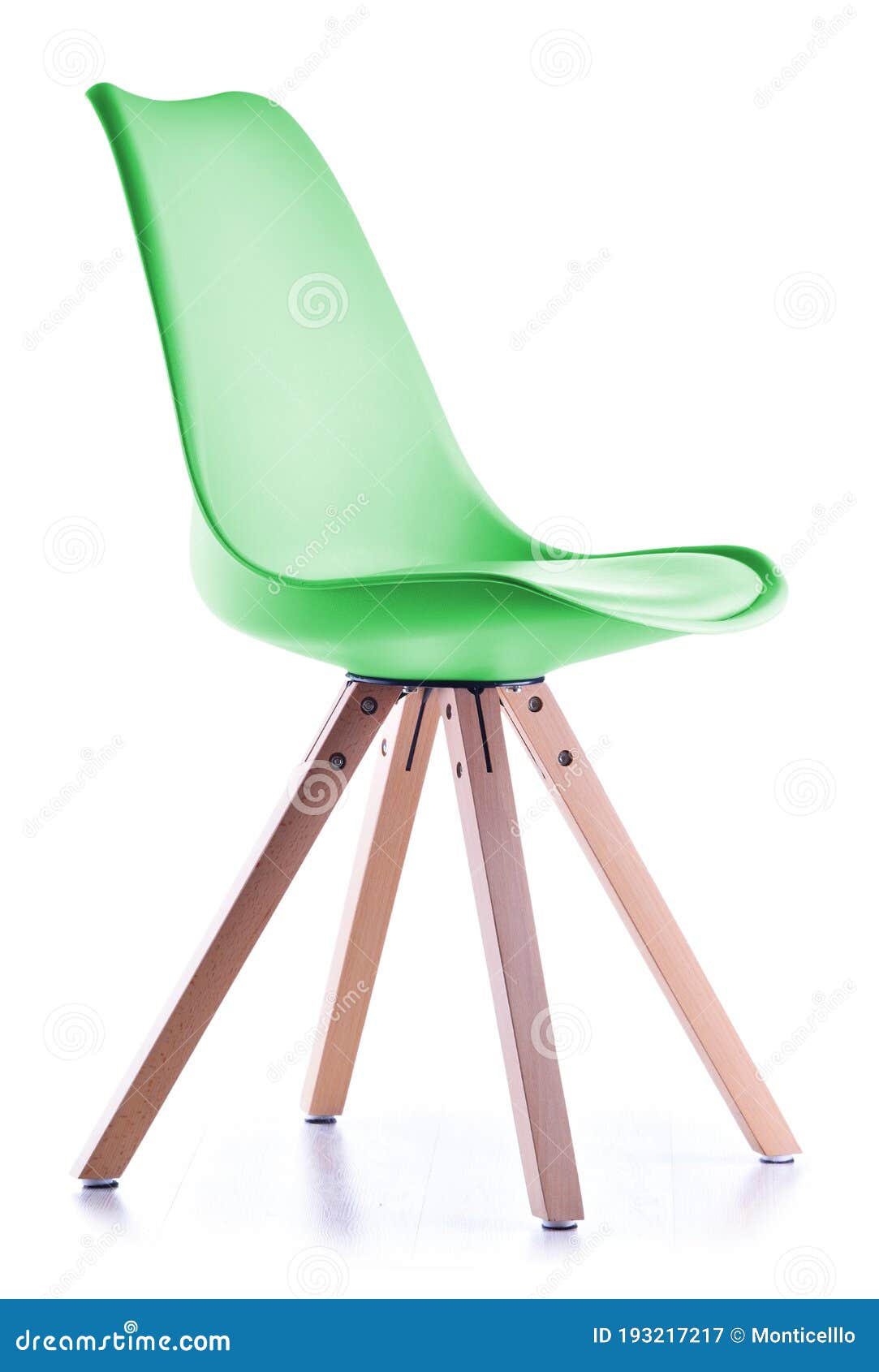 Modern Popular Plastic Chair Isolated on White Stock Image Image of