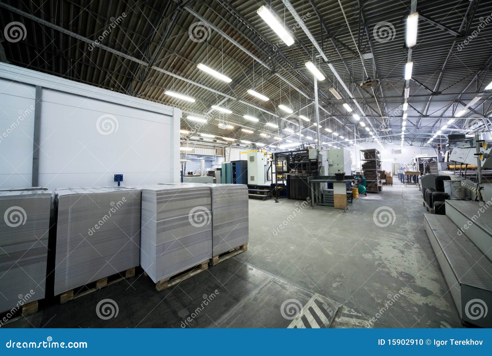 Modern printing plant stock photo. Image of equipment 15902910