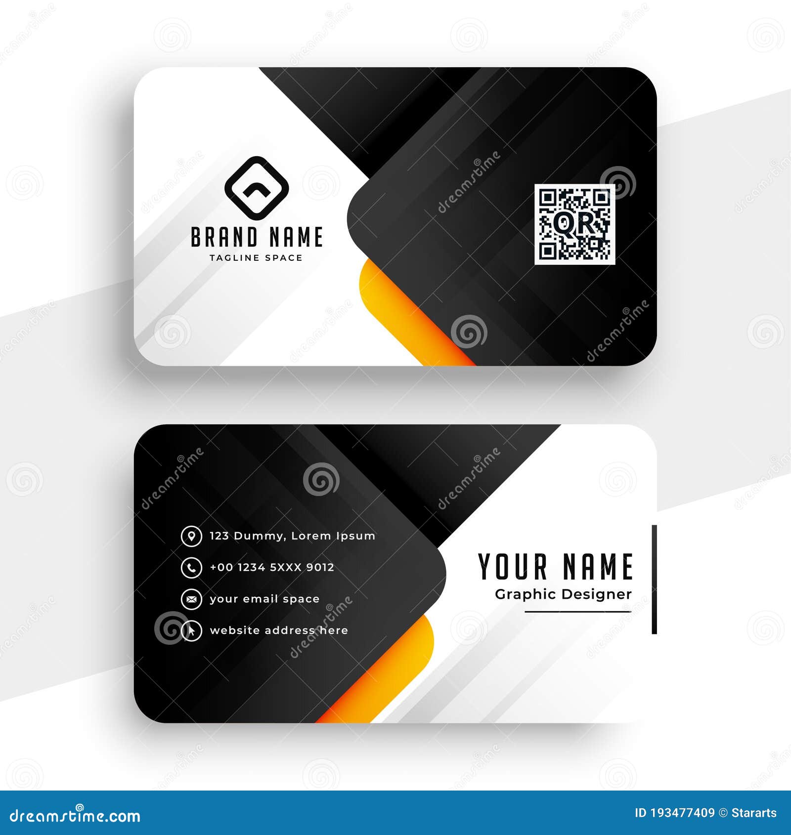 Modern Professional Business Card Template Design Stock Vector With Regard To Professional Name Card Template