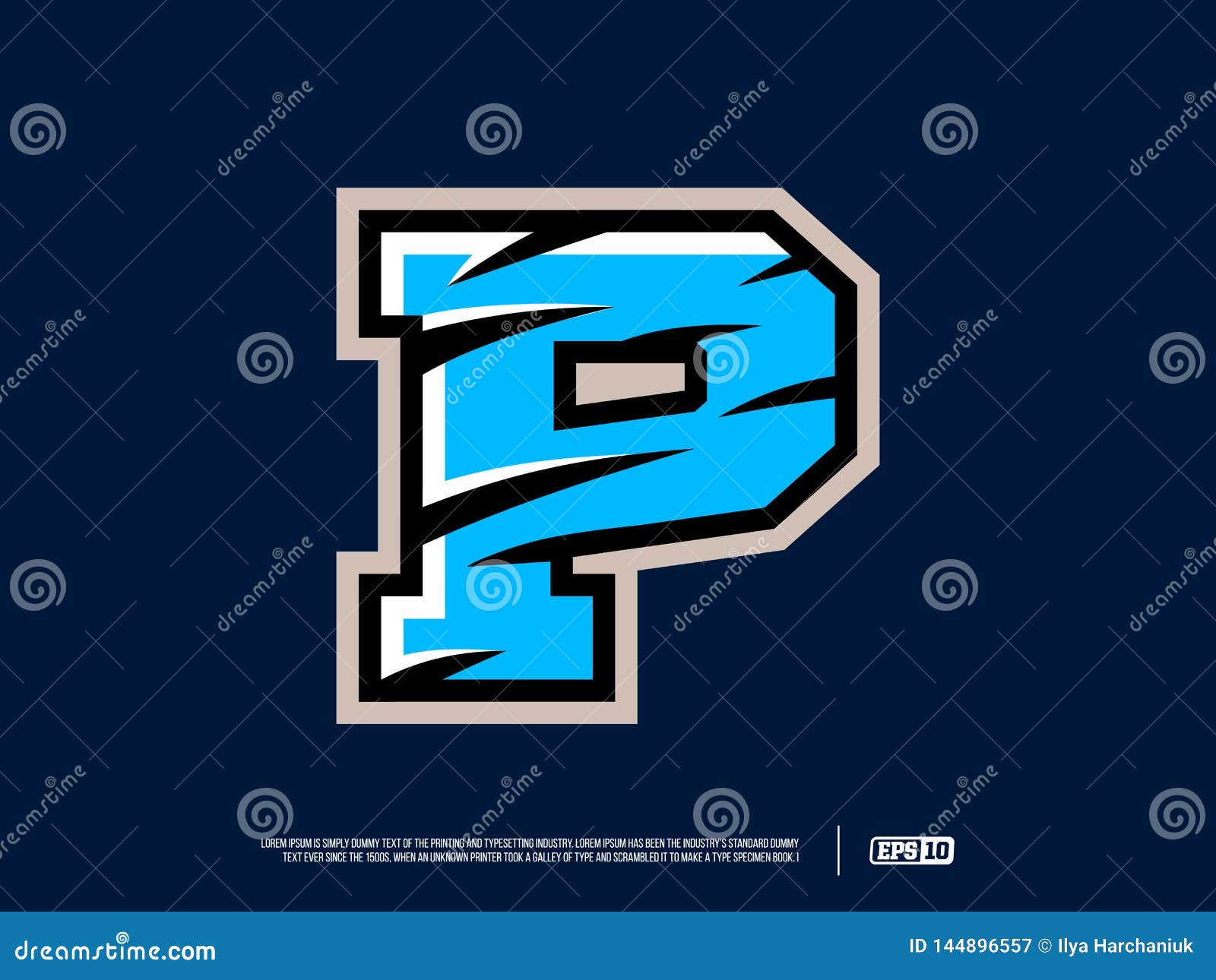 Modern Professional Letter Emblem for Sport Teams Editorial Photography