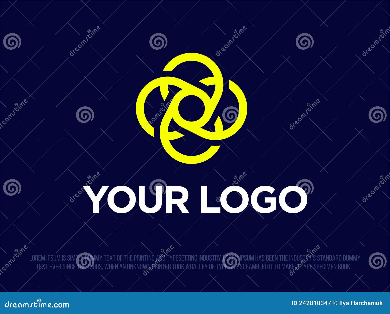 modern professional logo emblem with an image of a sphere