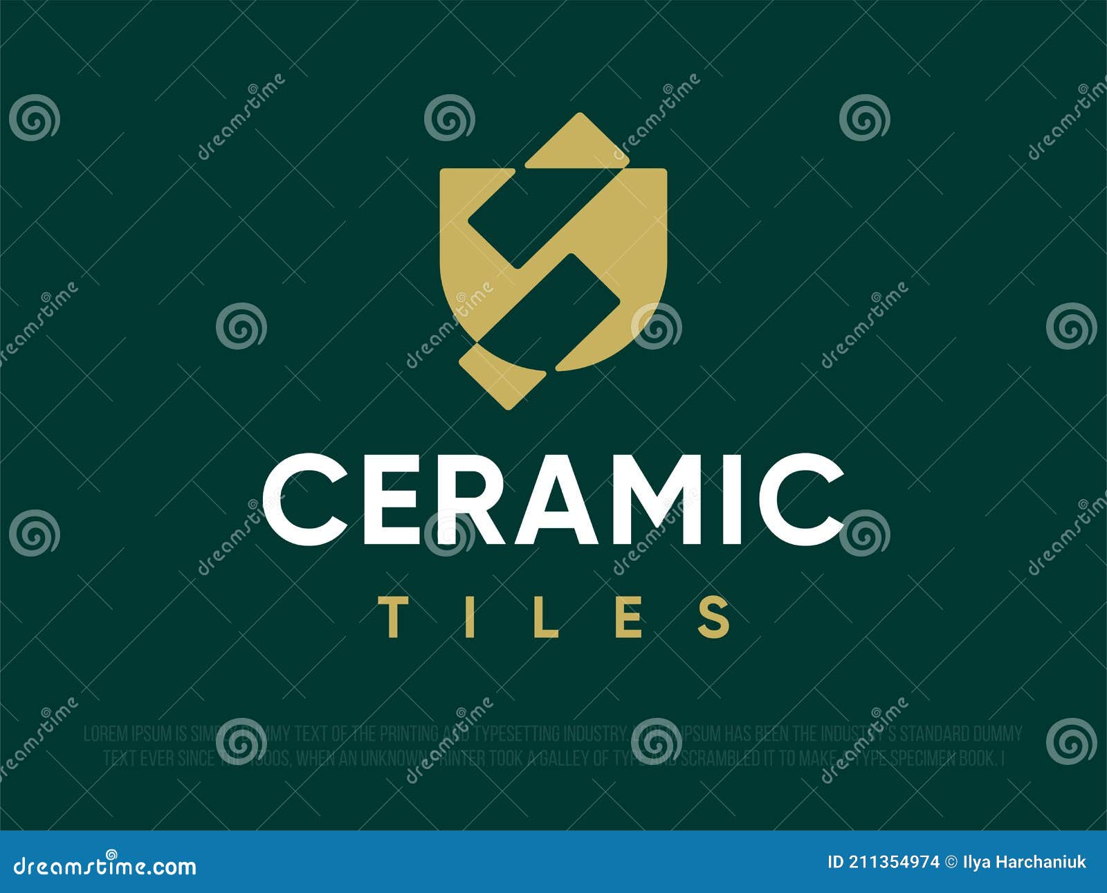 Modern Professional Logo with the Image of Ceramic Tiles, for the