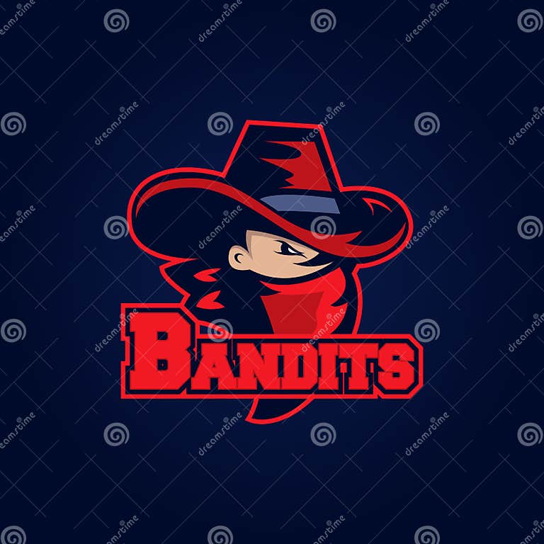 Modern Professional Logo for Sport Team. Bandit Mascot. Bandits, Vector ...