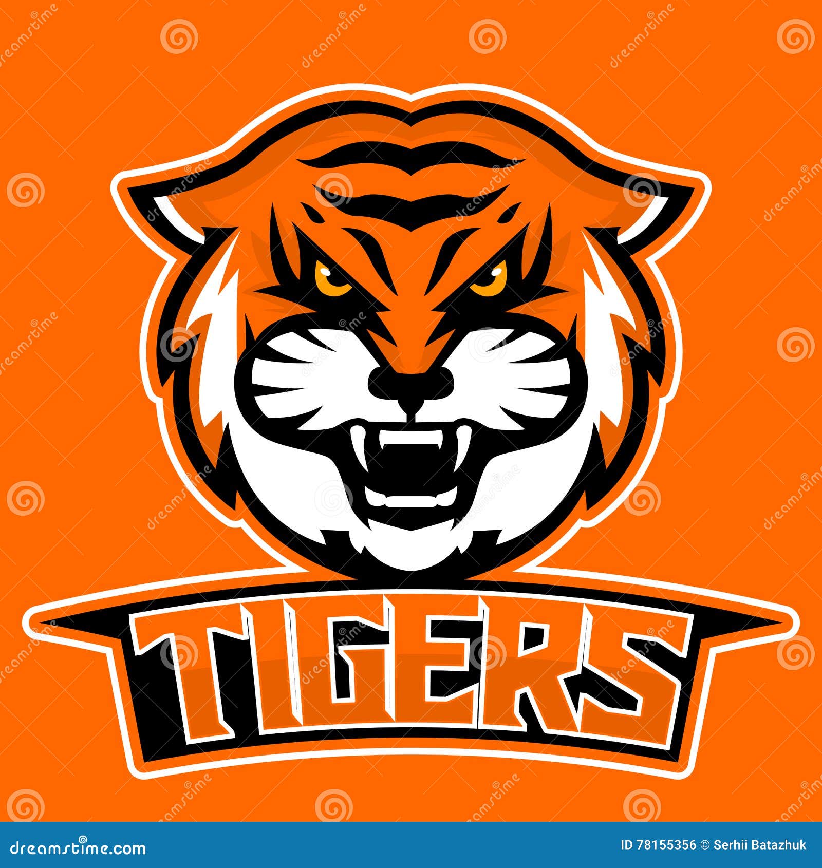 Download Circular Detroit Tigers Logo With Tiger Head Wallpaper