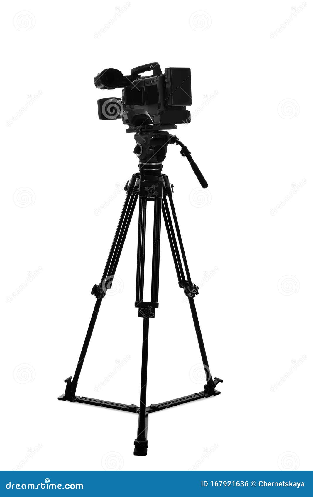 Modern Professional Video Camera Isolated on White Stock Photo Image of entertainment, hobby