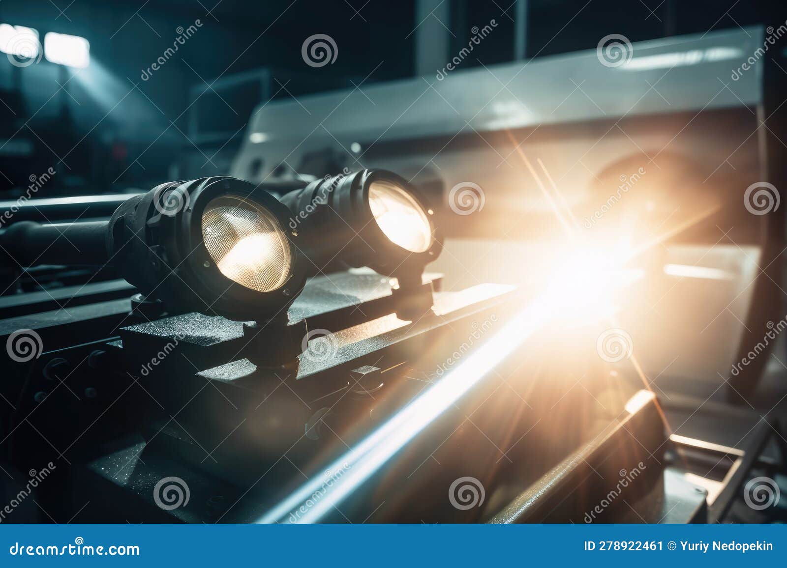 Lens Optic Technology and Equipment. Generative AI Stock Illustration
