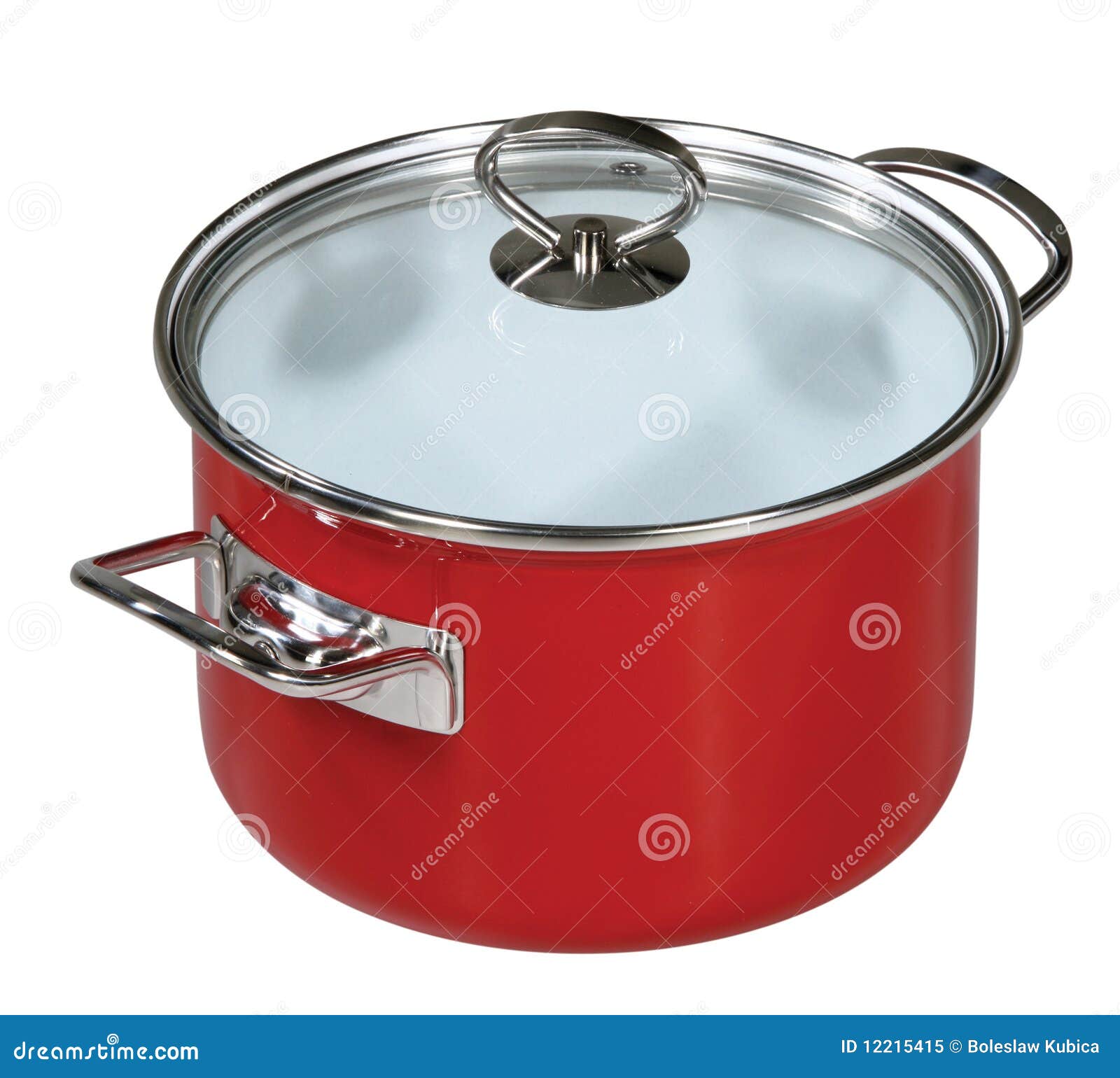 Modern red saucepan stock image. Image of food, object 12215415