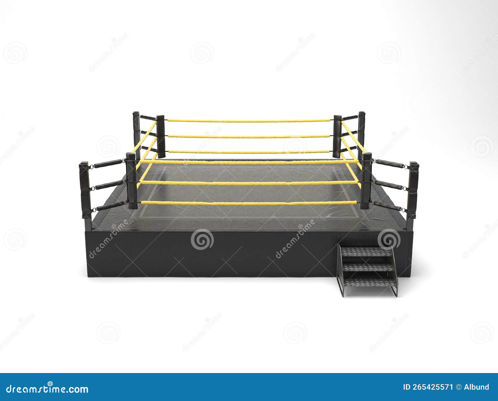 Modern Regulation Wrestling Ring Stock Illustration Illustration of