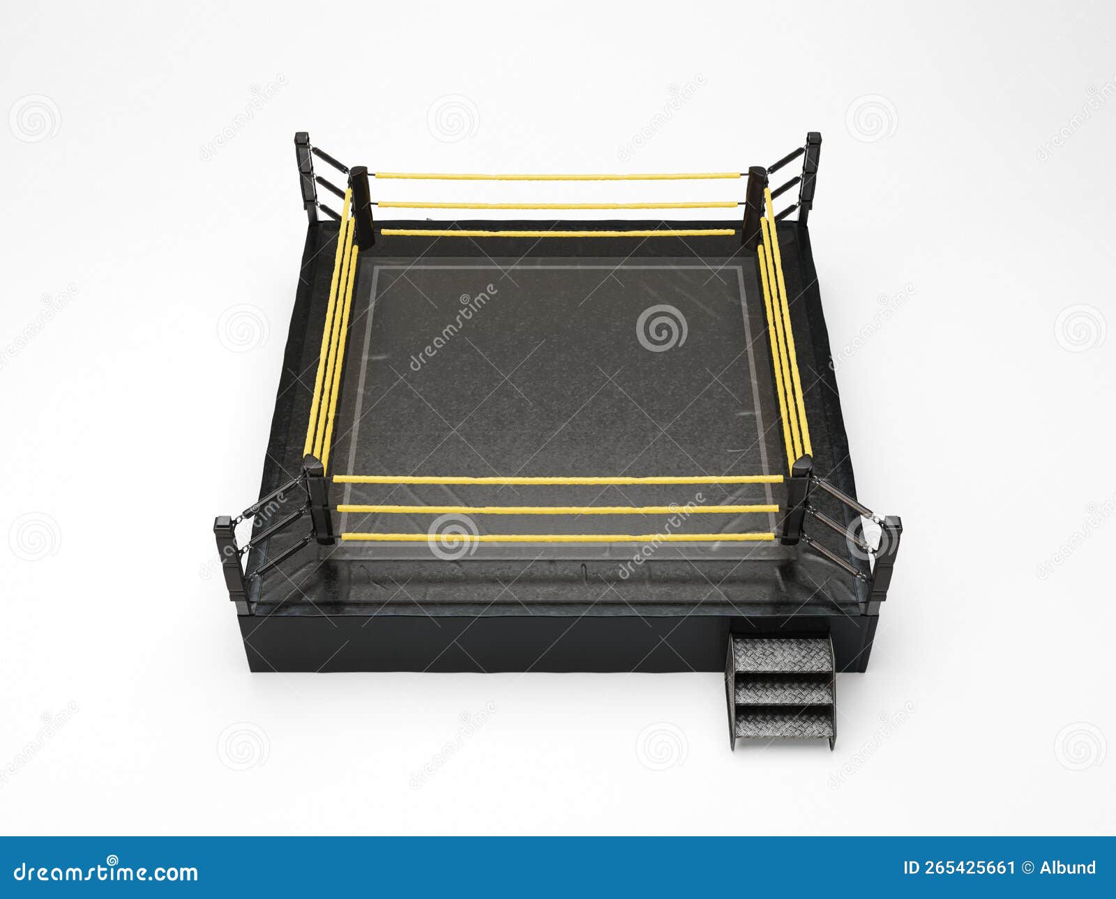 Modern Regulation Wrestling Ring Stock Illustration Illustration of