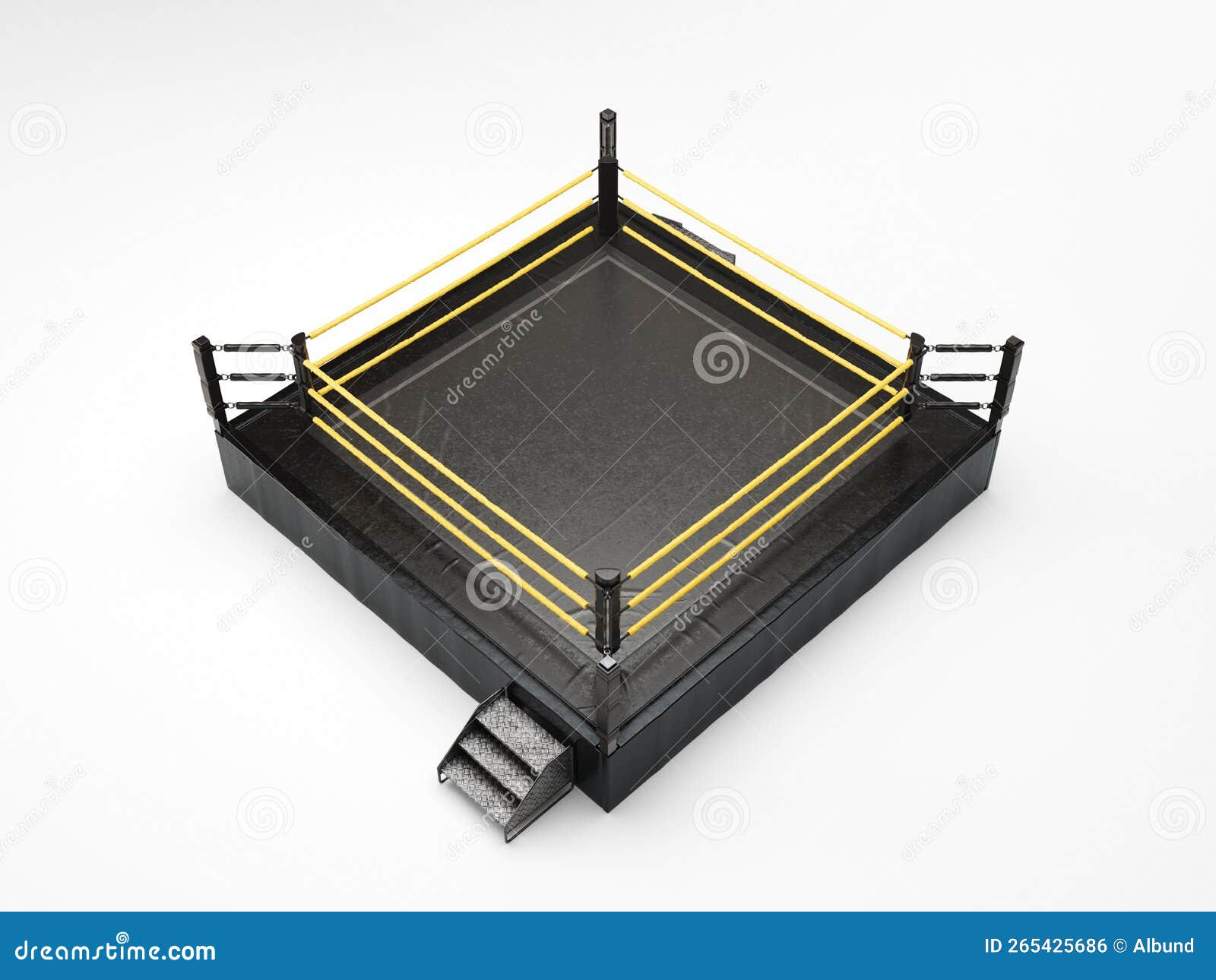 Modern Regulation Wrestling Ring Stock Illustration Illustration of